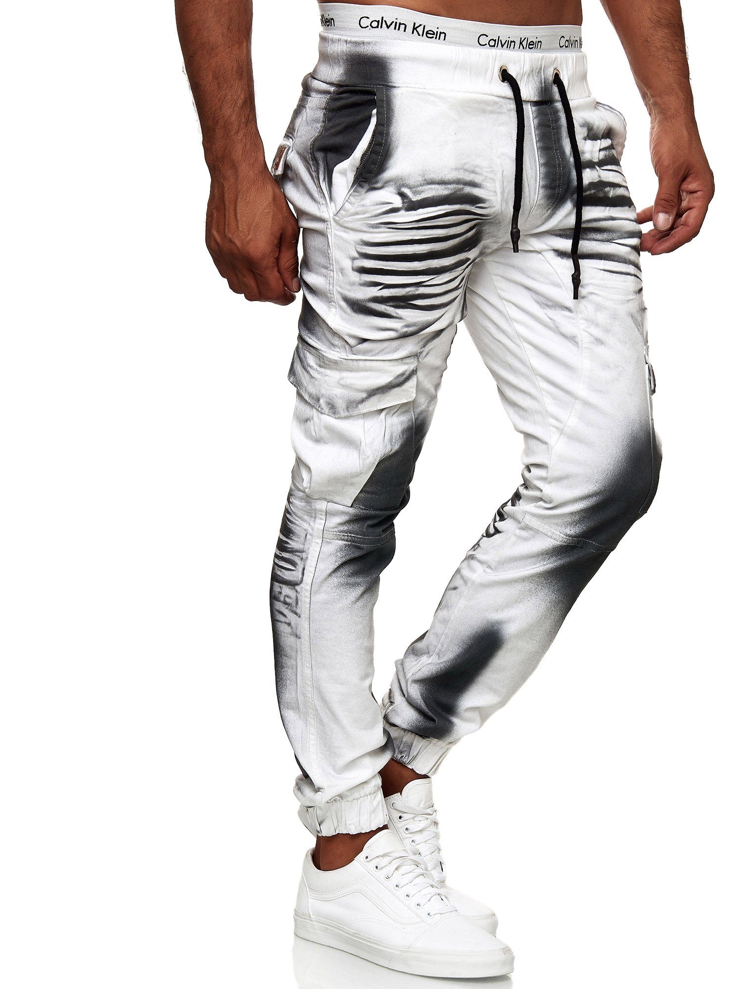 Code47 Fit, Dirty Slim-fit-Jeans Code47 (1-tlg) White Pants, Jeans, Slim Herren Chino
