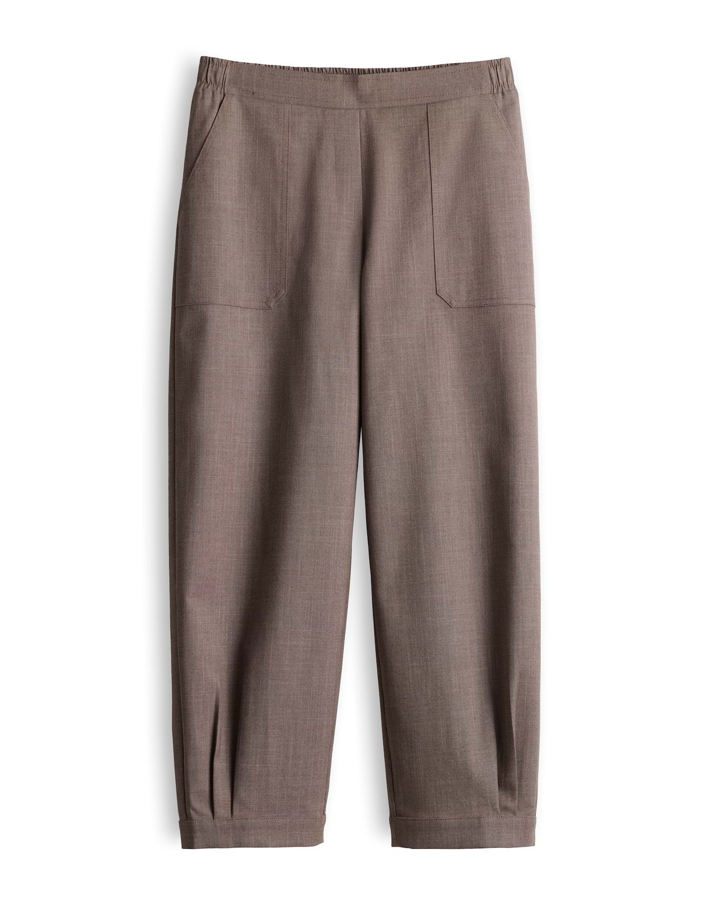 OPUS Stoffhose MYHA CURVED City Pants aus zweifarbigen Twill Cargotaschen vorn