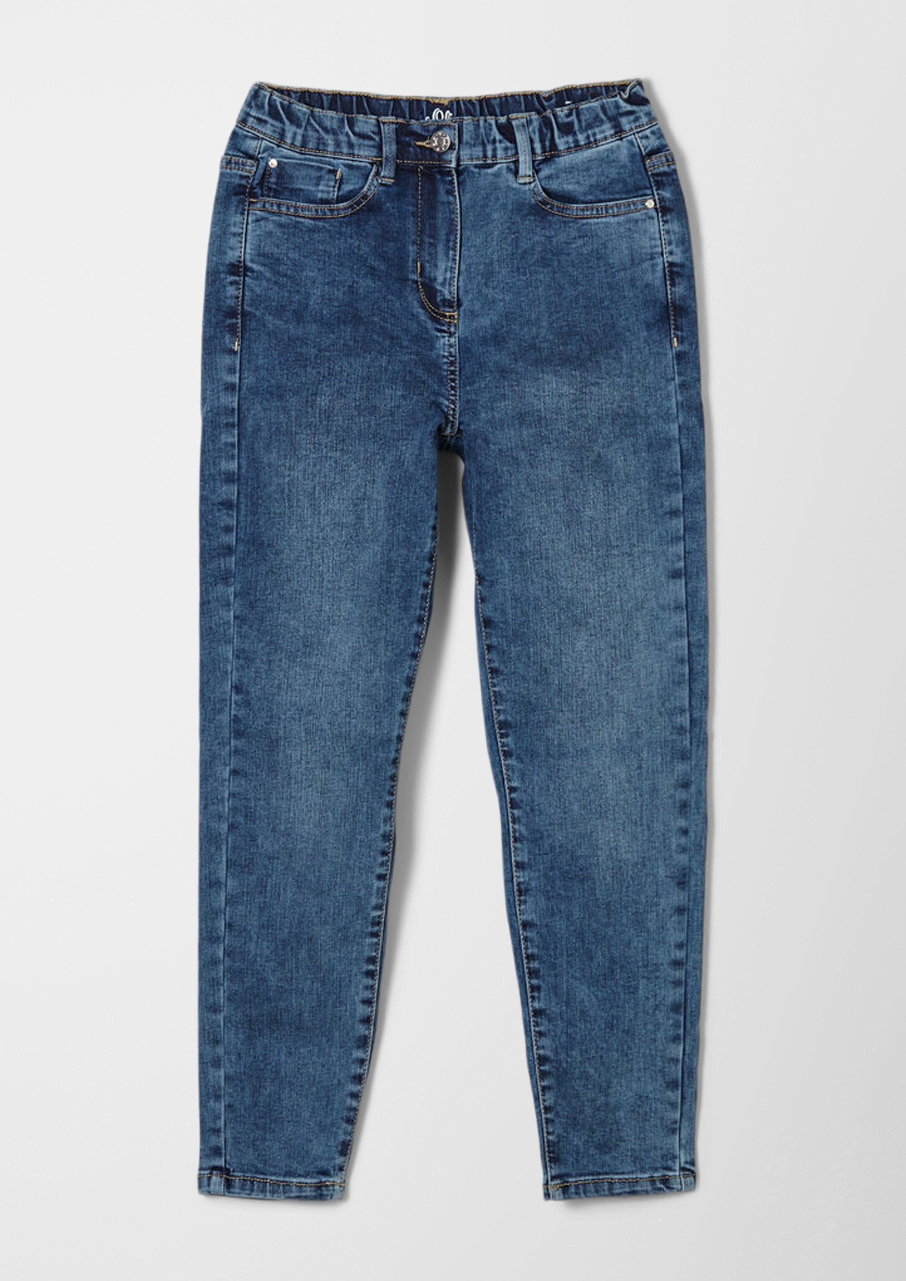 s.Oliver 5-Pocket-Jeans Ankle-Jeans Mom / Relaxed Fit / High Rise / Tapered Leg Waschung