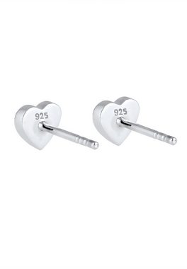 Elli Paar Ohrstecker Kind Herz Kristalle 925 Sterling Silber, Herz