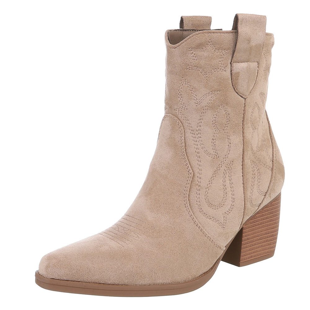 Ital-Design Stylische Westernstiefelette mit Blockabsatz für günstig online kaufen