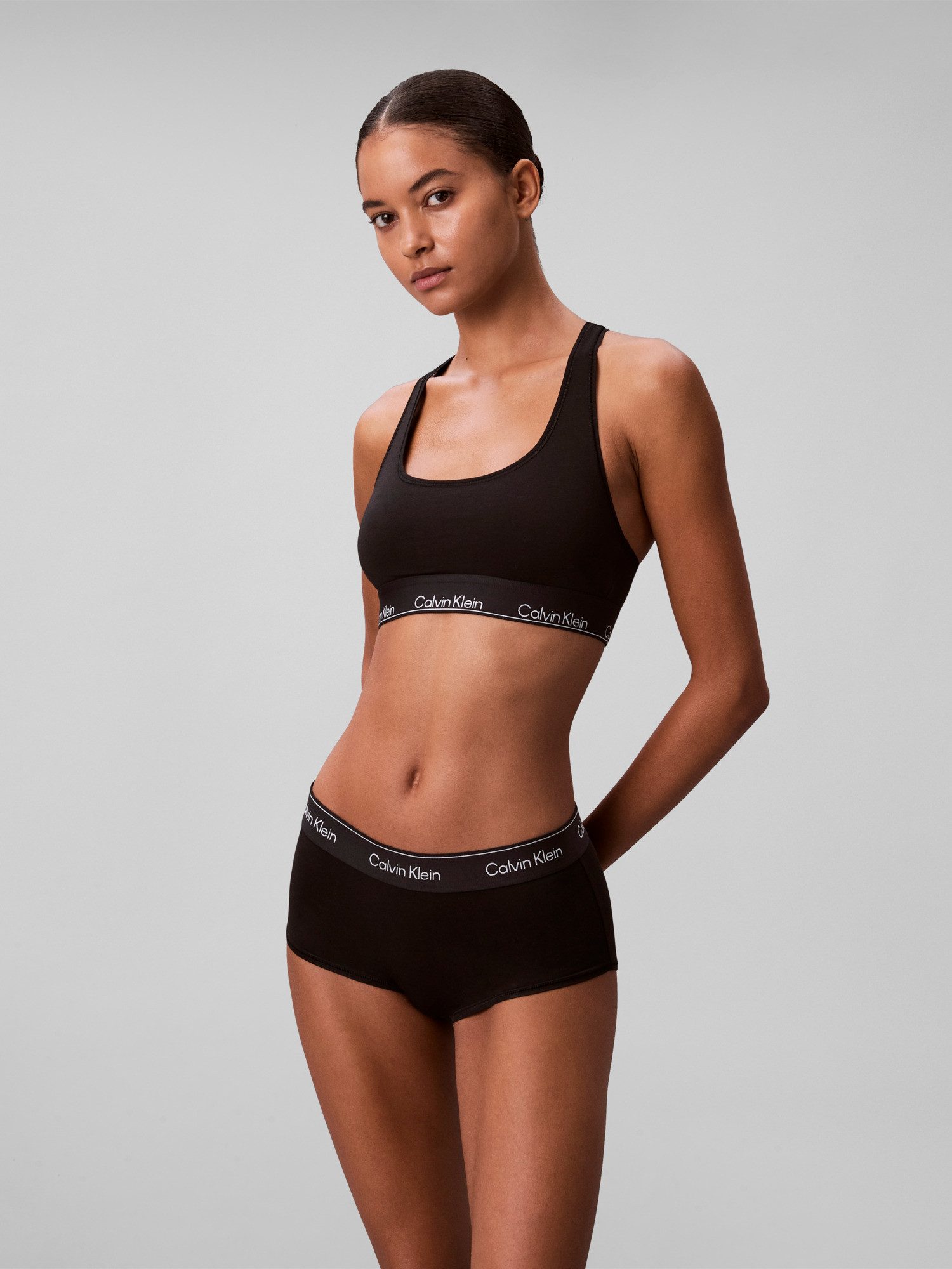 Calvin Klein Underwear Panty BOYSHORT elastischer Logo-Bund