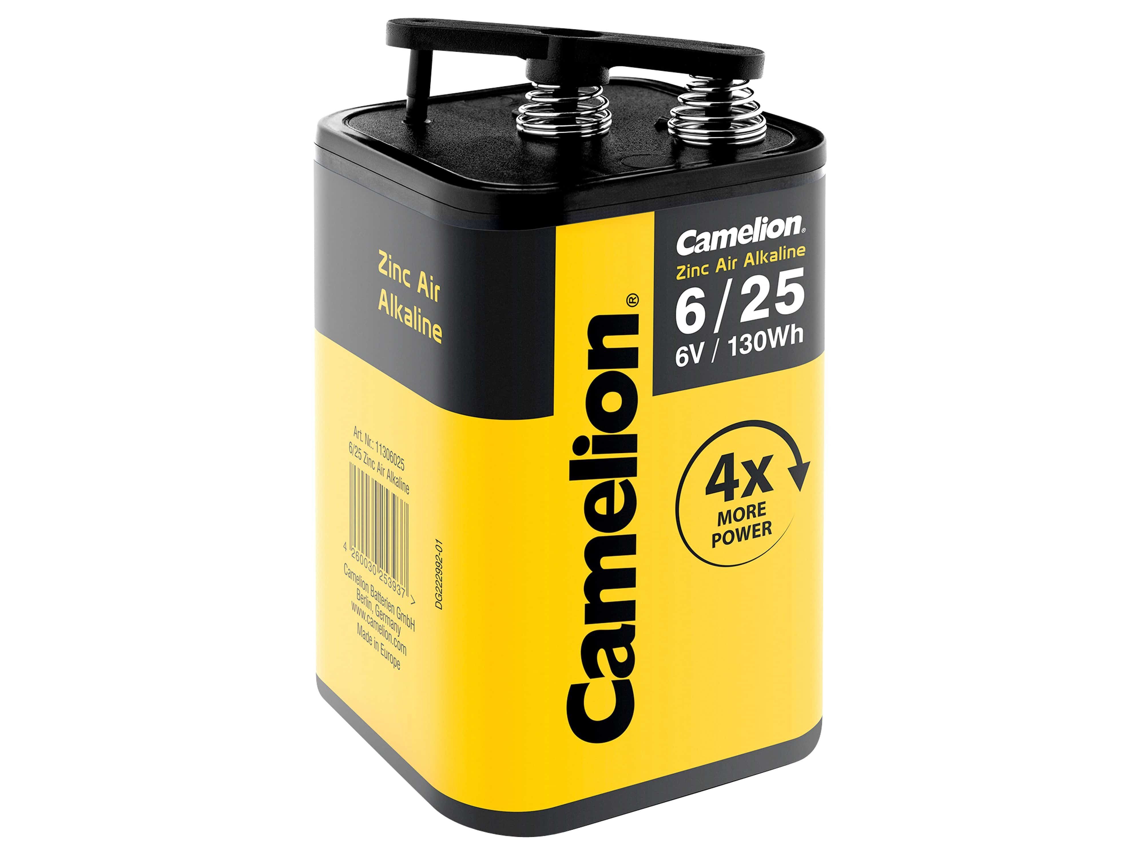 Camelion CAMELION Blockbatterie 4LR25, Batterie 6 Zink-Luft-Alkaline