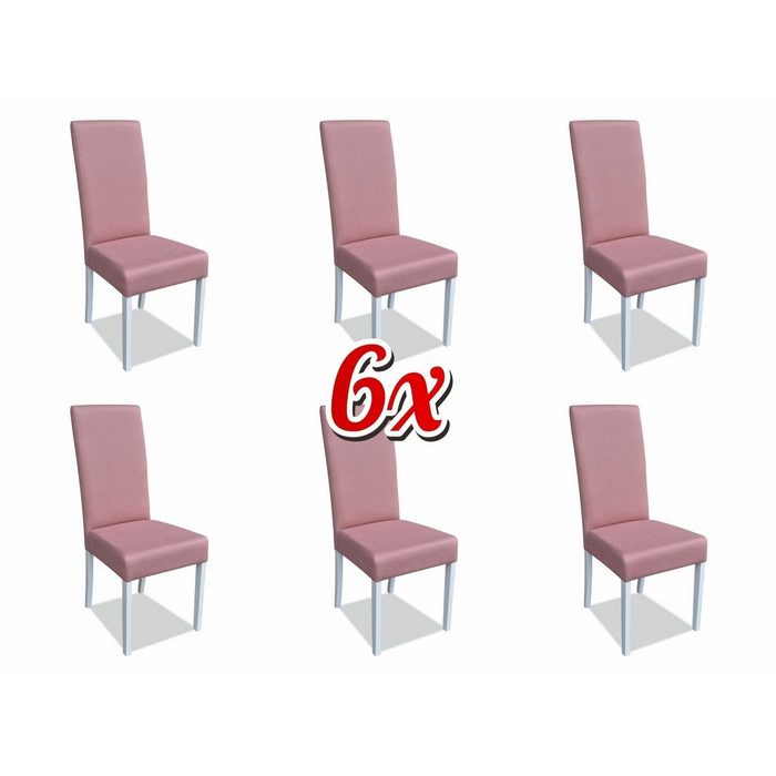 JVmoebel Stuhl Garnitur 6x Lehnstuhl Stühle Gruppen Stuhlgruppe Komplette Garnitur Esszimmer NF10977