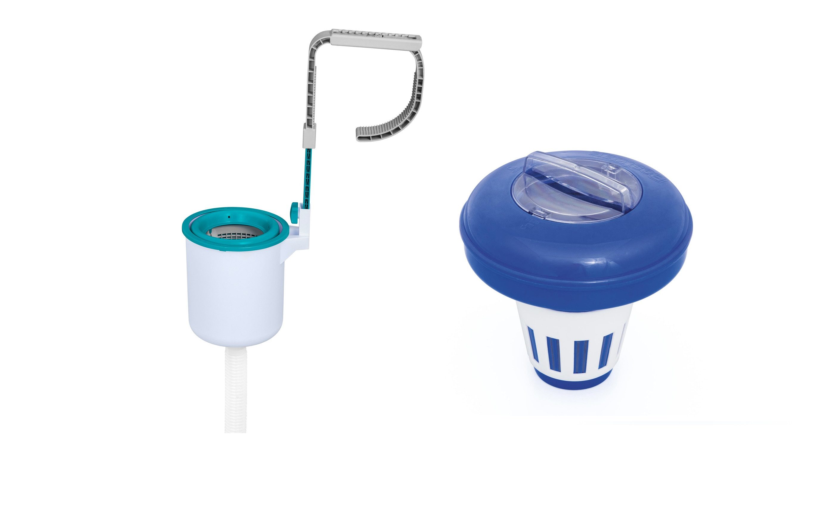 Bestway Skimmer Poolskimmer Dosier-Kit mit 16,5 cm Ø für Filtersysteme ab 2.006 l/h, Einhängeskimmer zur Reinigung der Wasseroberfläche