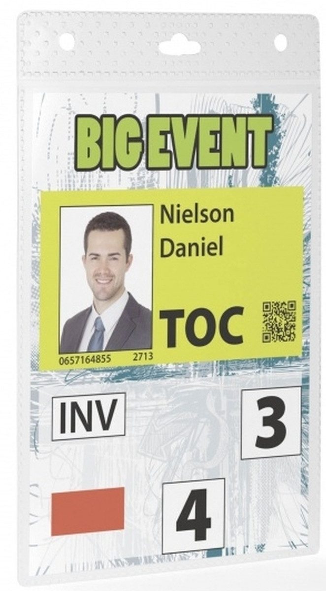 DURABLE Hinweisschild Event-Namensschild A6 transparent VE=20 Stück
