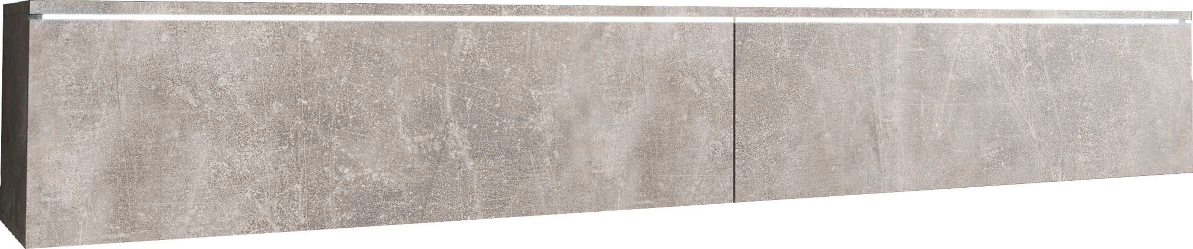 Home affaire Lowboard LOWBOARD VERA, wahlweise mit oder ohne Beleuchtung, Modernes griffloses TV-Board, 180 cm TV-Schrank, stehend und hängend