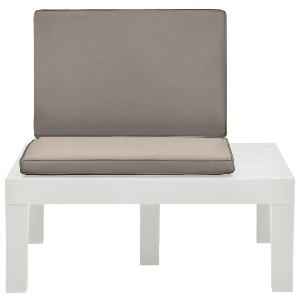 Gartenstuhl Sitzpolster Weiß furnicato mit Garten-Lounge-Stuhl Kunststoff