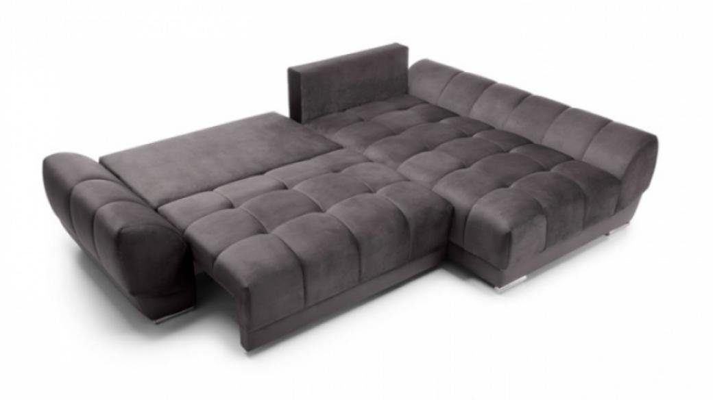 Teile, Ecksofa Sofa, in Grau Form Couch 2 JVmoebel L Polstersofa Made Stoffsofa Ecksofa Europe Eckgarnitur