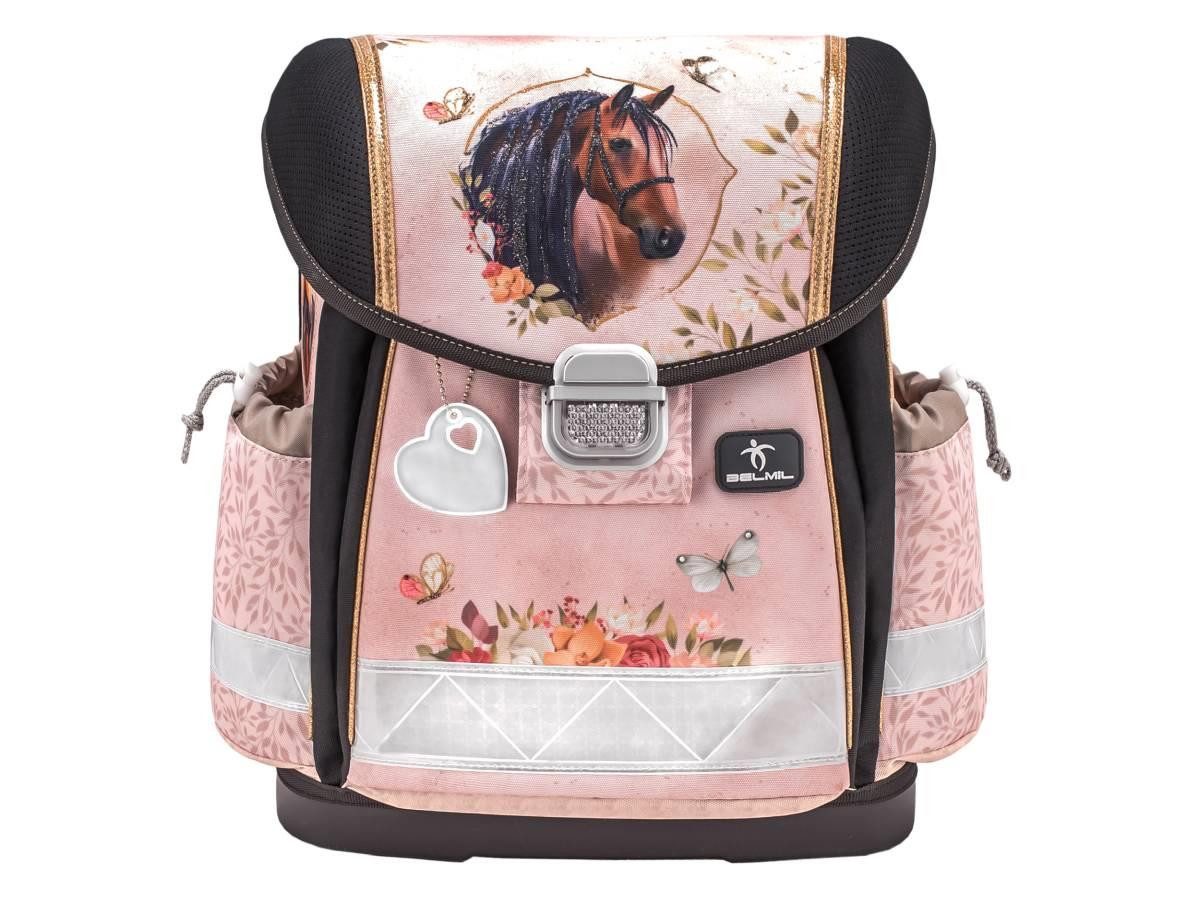 Belmil Schulranzen "Classy" 2026 Set 1. Klasse neue Designs, Pferd, 4tlg. Set ab 1. Klasse, Grundschule, Einschulung, für Mädchen