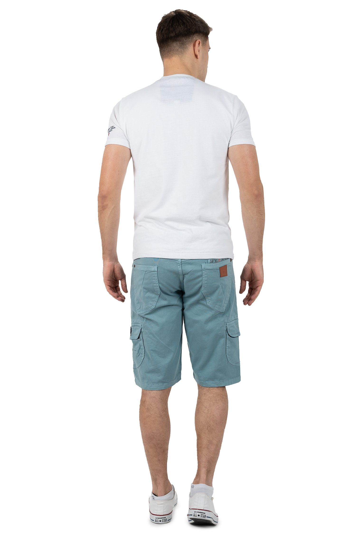 Geo Norway Hose bapalaga Style himmelblau im Shorts Men Cargo (1-tlg) Kurze Casual