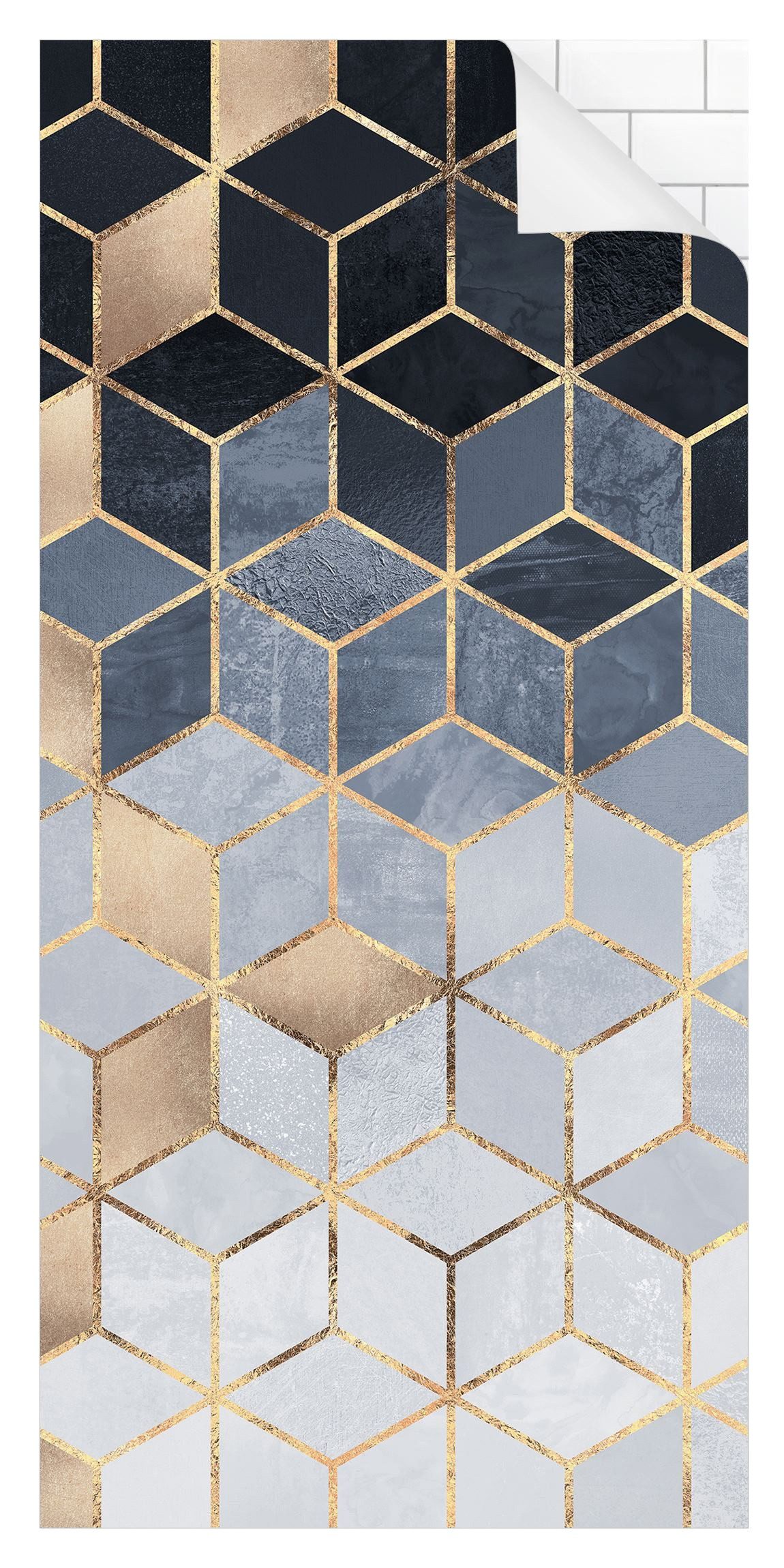 Bilderdepot24 Duschrückwand Muster gold Badrückwand ohne günstig online kaufen