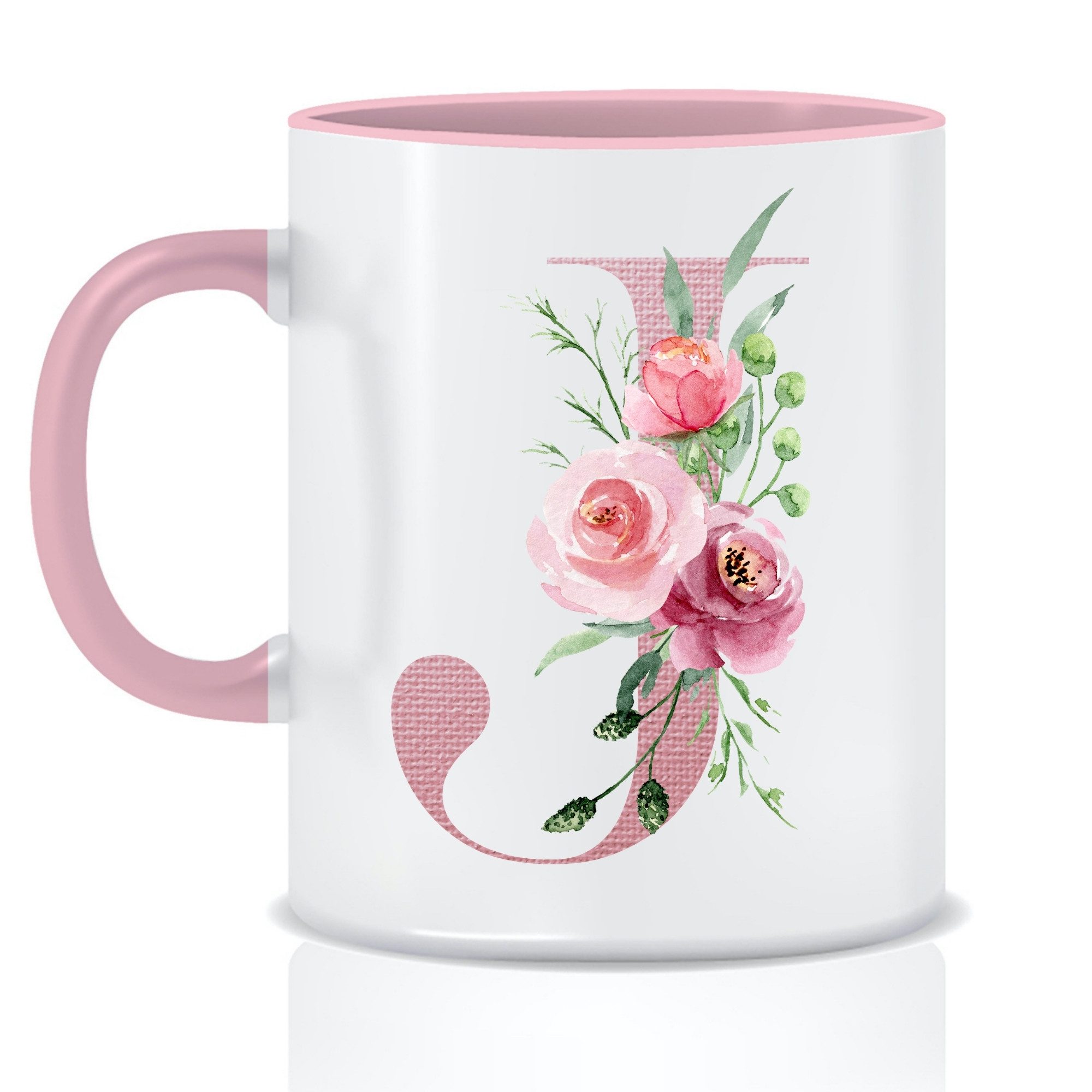 Unal Store Tasse Personalisierte Tasse mit Buchstabe von A bis Z Weihnachten Geschenke