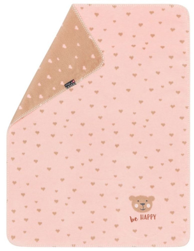 Babydecke Mila mit Stick 'be happy' günstig online kaufen