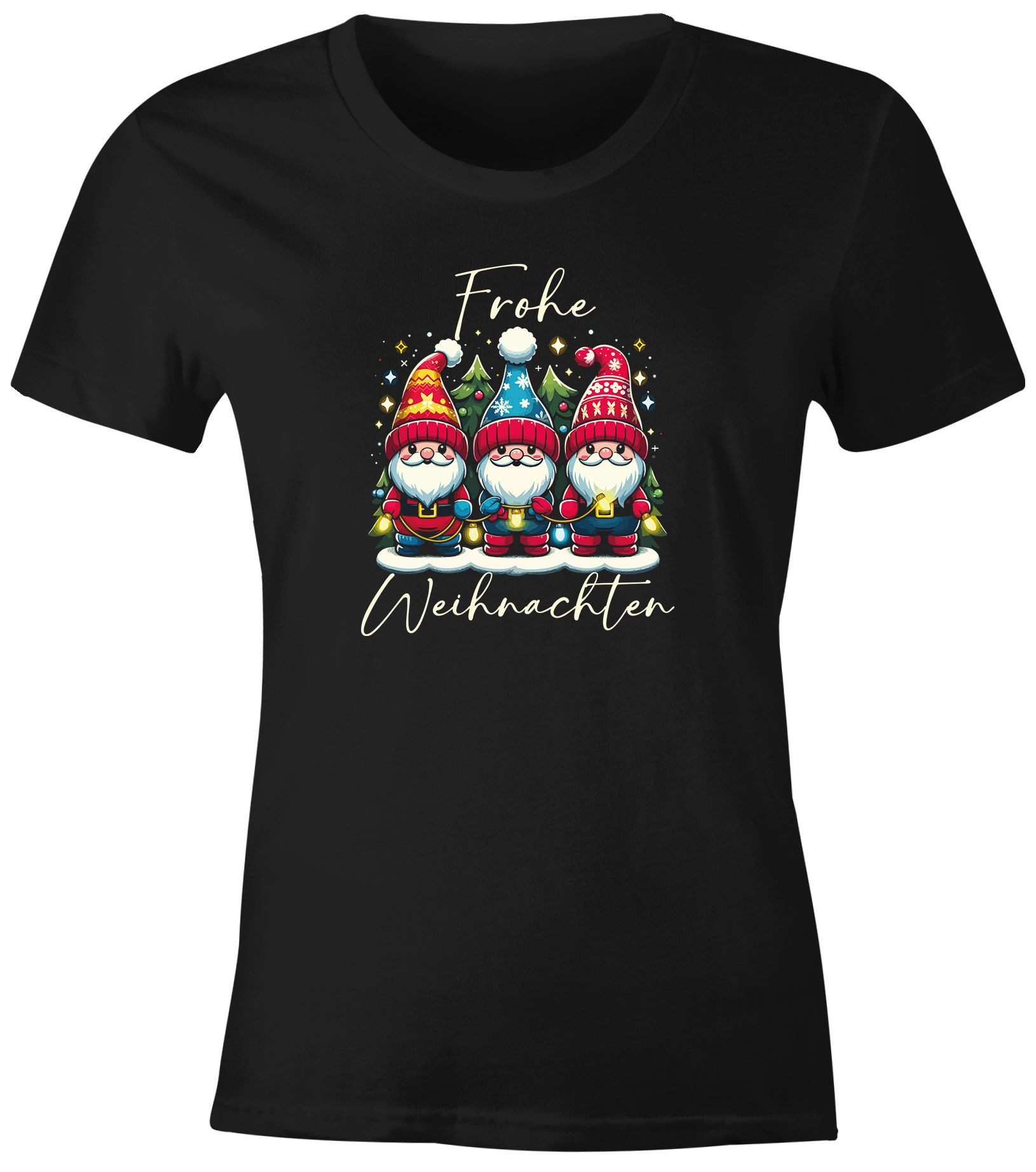 Print-Shirt Weihnachtsshirt Damen Wichtel T-Shirt Weihnachten Lustig