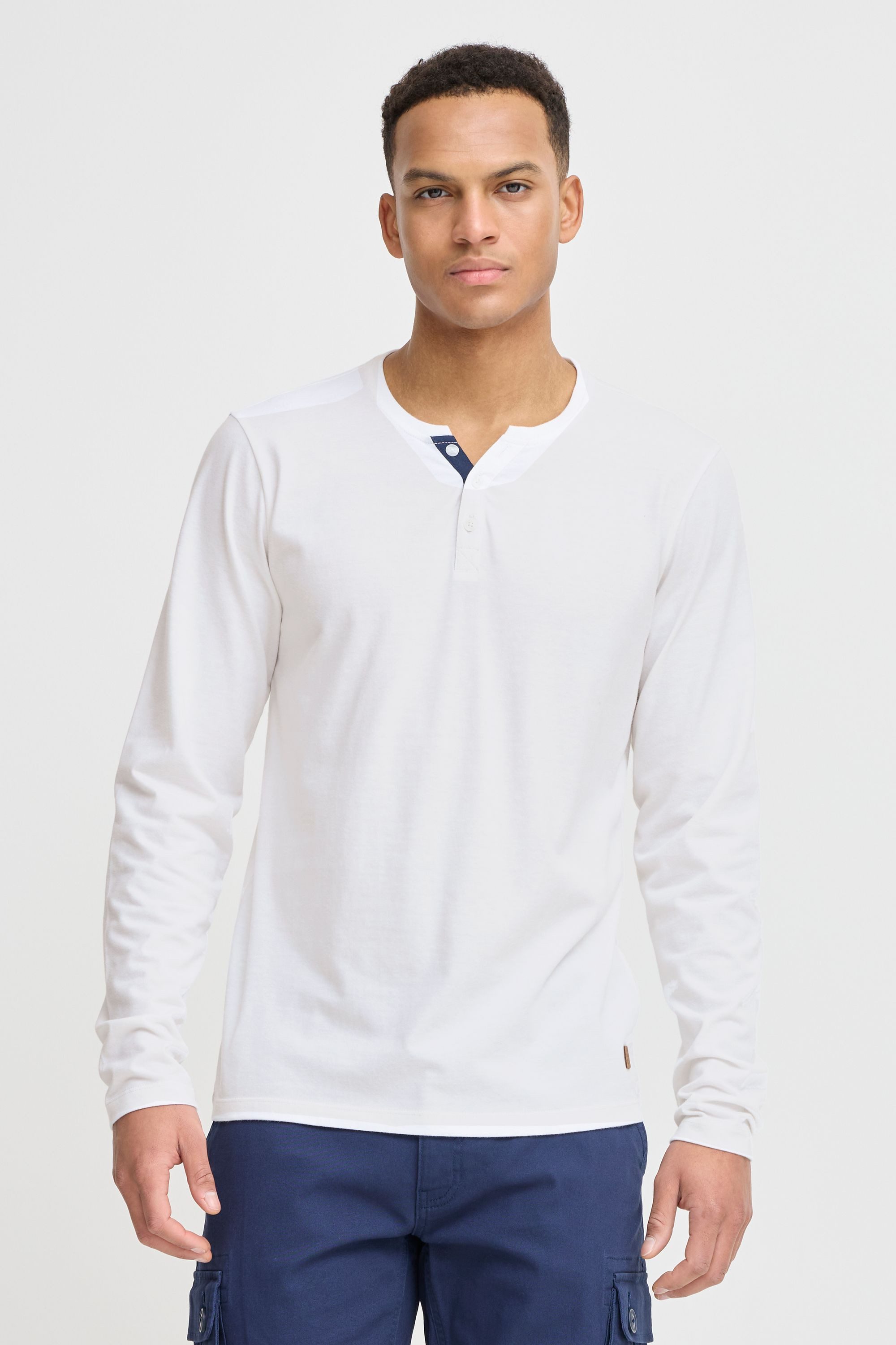 Blend Langarmshirt BHMBHOLLIE Klassisches Grandad-Longsleeve günstig online kaufen