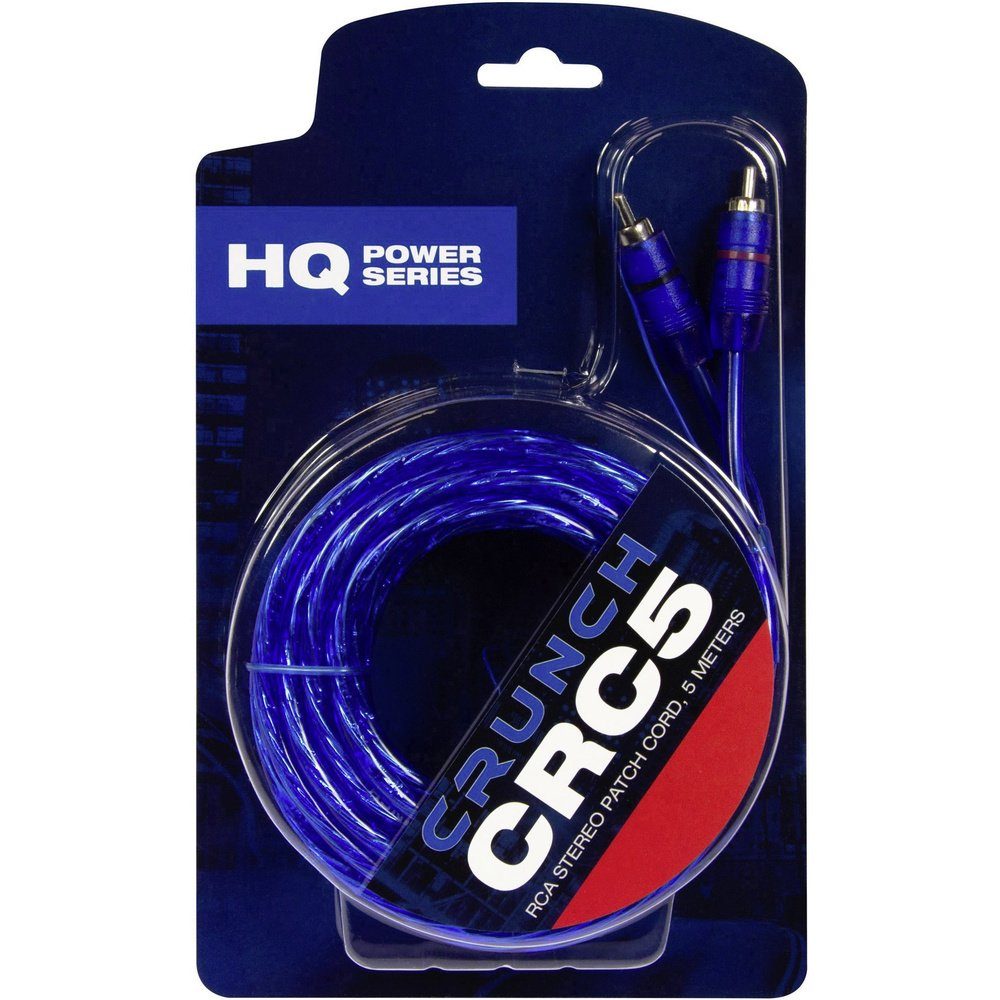 Crunch Crunch CRC5 Cinchkabel 5.00 m [2x Cinch-Stecker - 2x Cinch-Stecker] Audio-Kabel, (500.00 cm)
