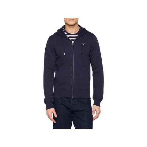 Gant Strickjacke blau regular fit (1-tlg)