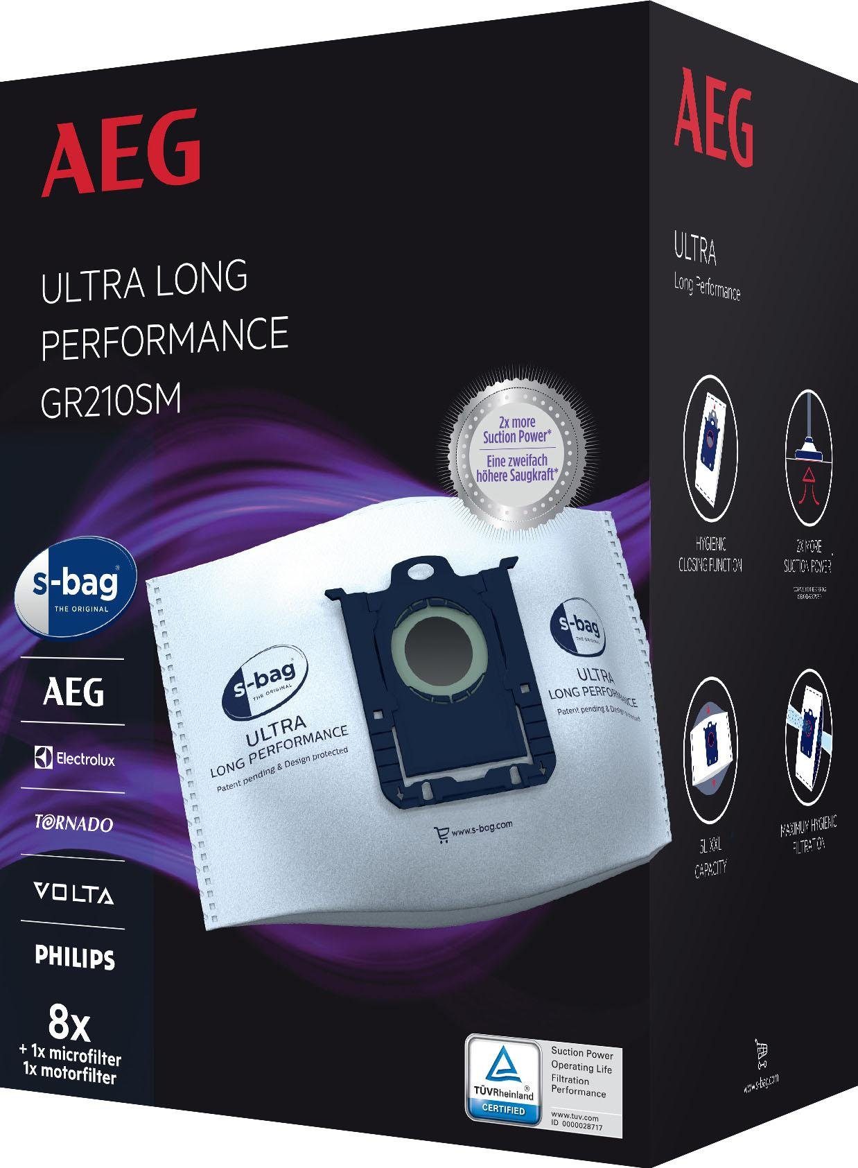 Megapack Füllmenge GR210SM, s-bag für für AEG, Staubsaugerbeutel AEG AEG 5l VX9 passend