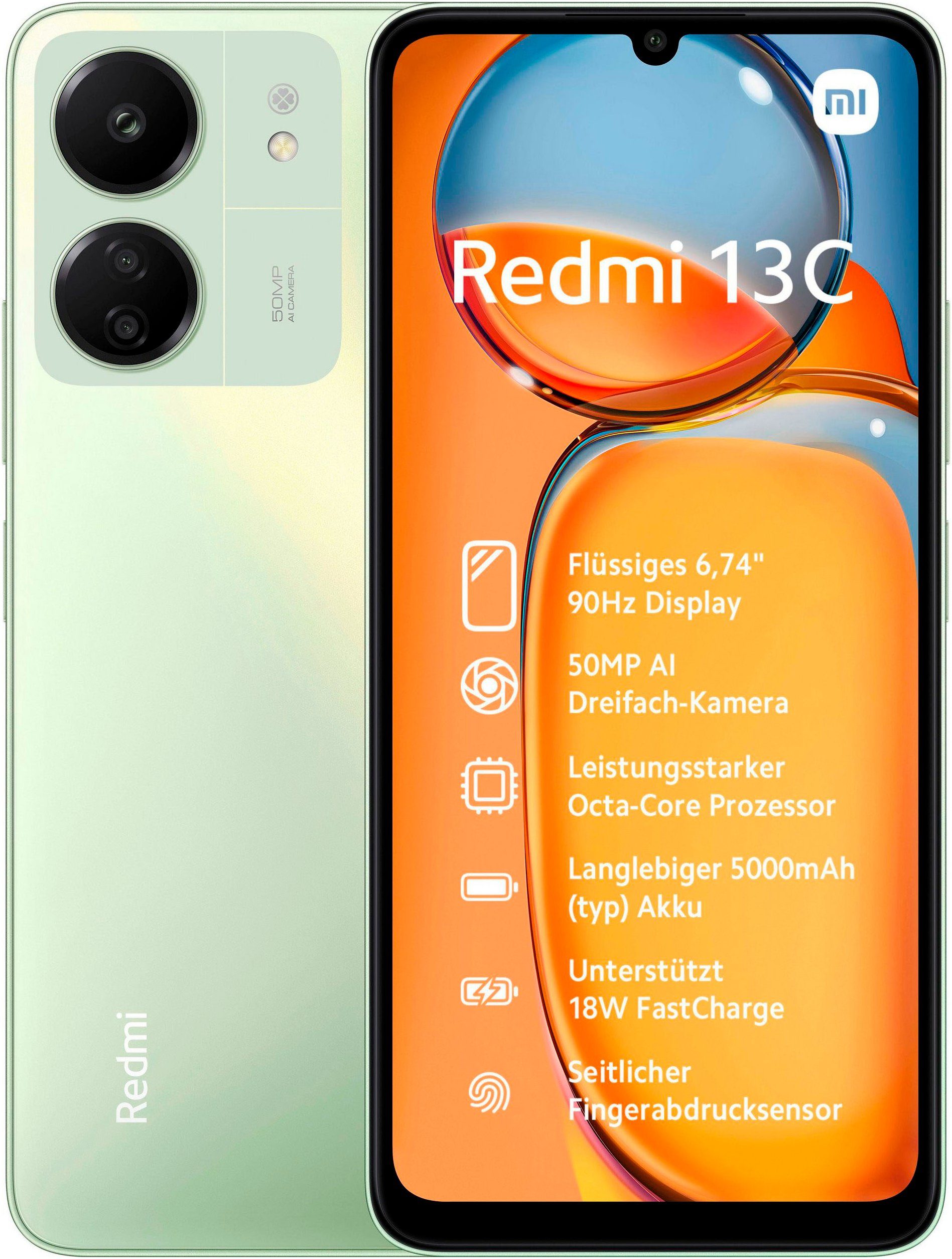 Xiaomi Redmi 13C 128GB Smartphone (17,1 cm/6,74 Zoll, 128 GB Speicherplatz, 50 MP Kamera)