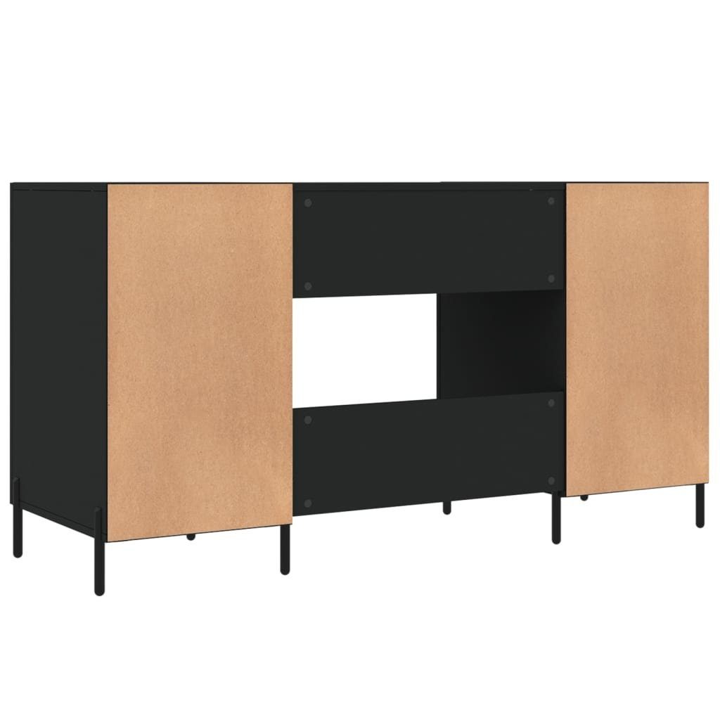 140x50x75 Schreibtisch Schwarz Schwarz | Holzwerkstoff vidaXL Schwarz cm Schreibtisch