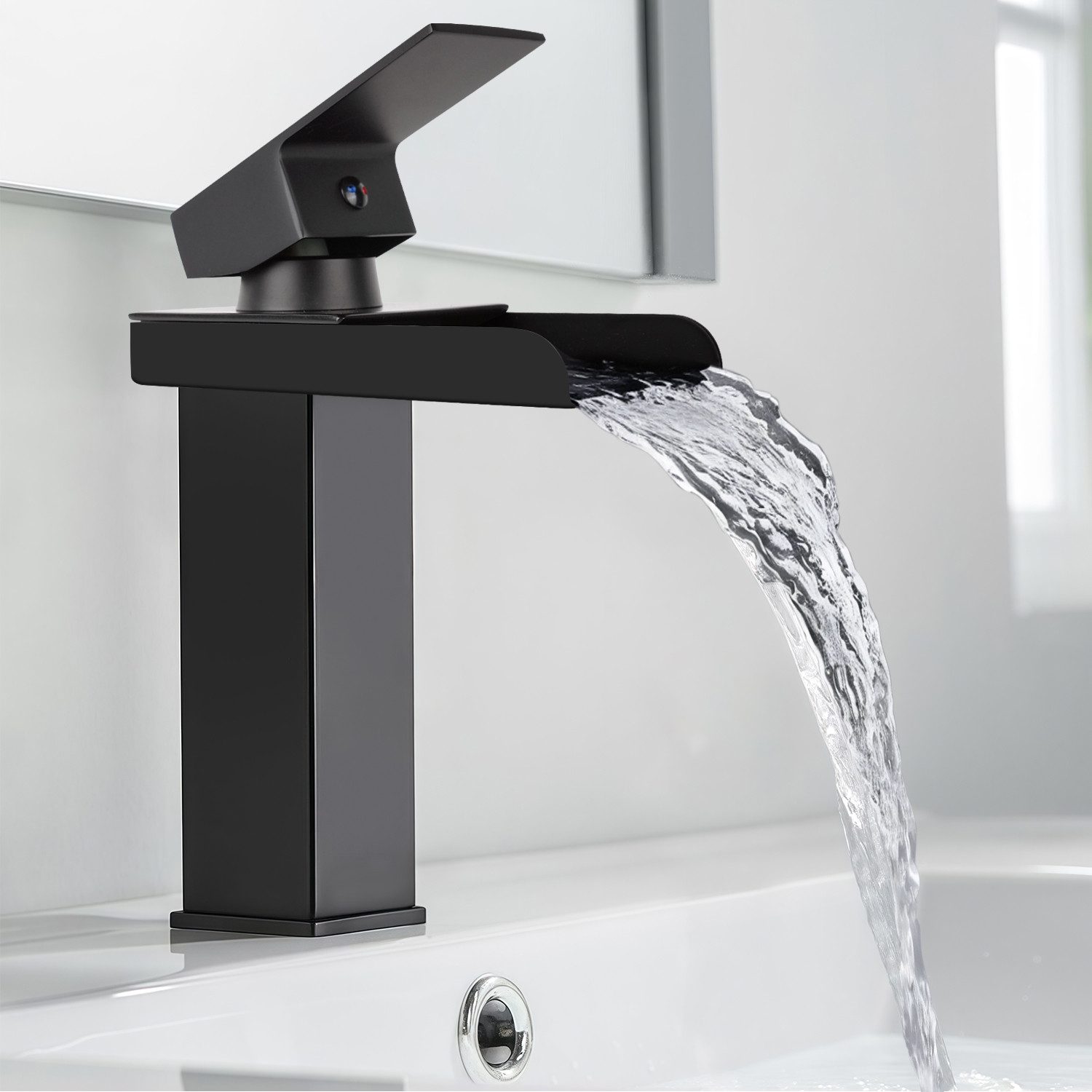 Eumaty Waschtischarmatur Badarmatur Wasserhahn Bad Wasserfall Wasserhahn,Mi günstig online kaufen