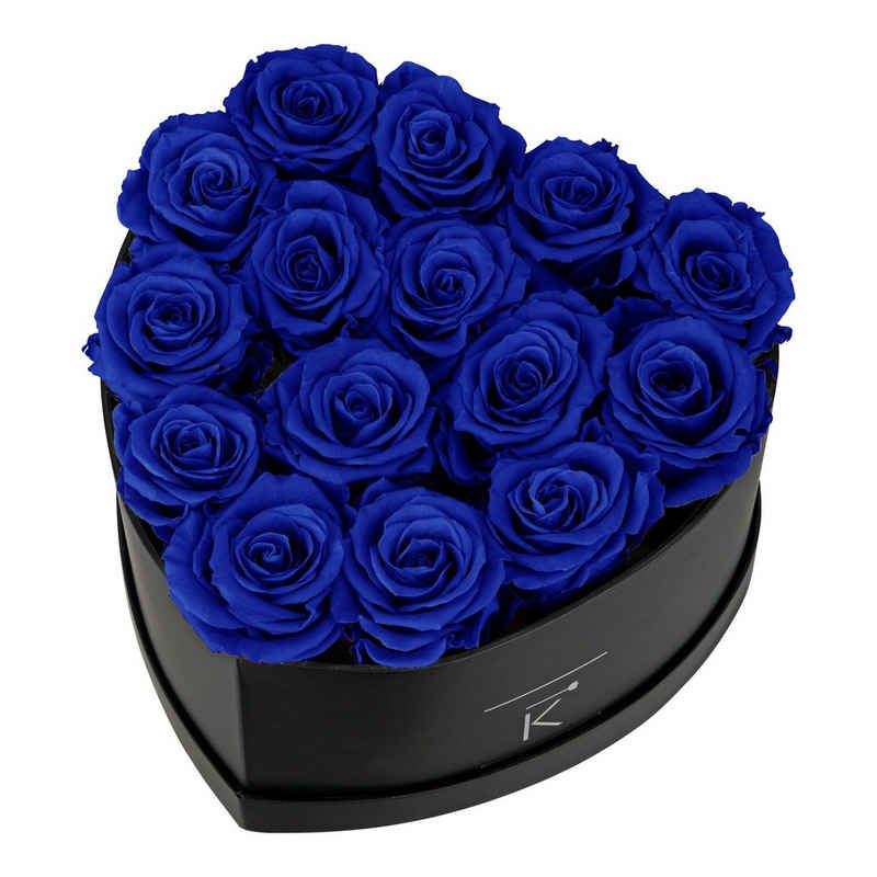 Kunstblume »TRIPLE K Rosenbox - Fünfzehn Infinity Rosen - Geburtstag, Valentinstag, Hochzeitstag - 3 Jahre haltbar - mit intensivem Rosenduft - inkl. Grußkarte« Infinity Rose, TRIPLE K