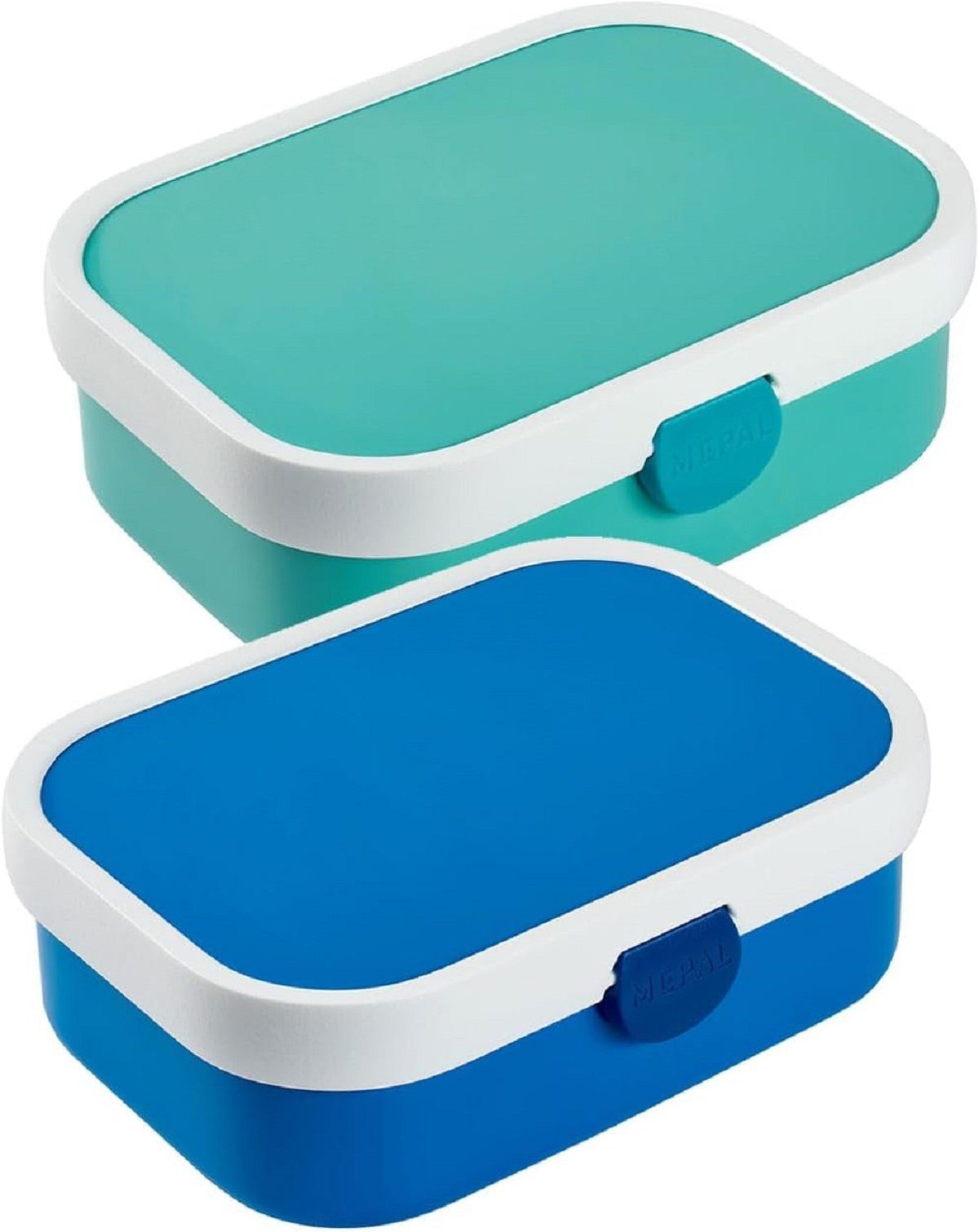 Mepal Lunchbox Brotdose Campus Gabel,2er Set,blau & mit türkis & Bento-Einsatz