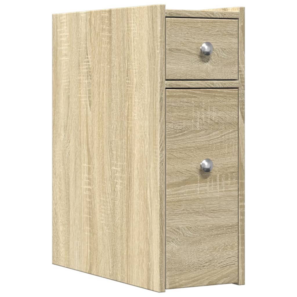 vidaXL Fächerschrank Badschrank Schmal mit Rollen günstig online kaufen