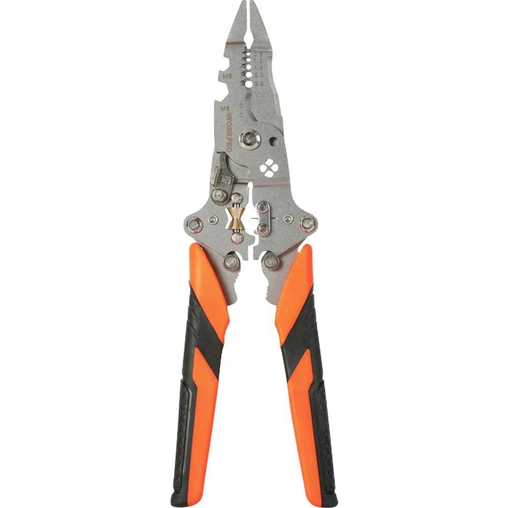 WorkPro Kombizange Elektrotechnik und Feinwerktechnik Elektro-Installationszange 210 mm, Inkl. Kabelschneider, Inkl. Kabelentmanteler, Inkl. Kabelmesser, Selbs