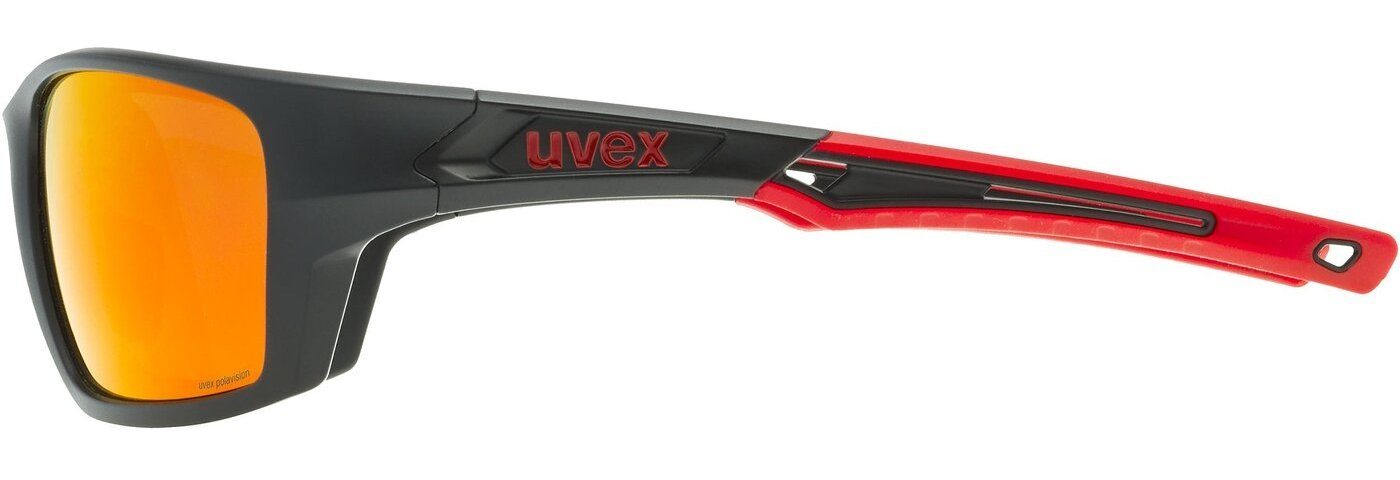Uvex Fahrradbrille UVEX Sonnenbrille Sportbrille P black mat 232 2330 sportstyle red