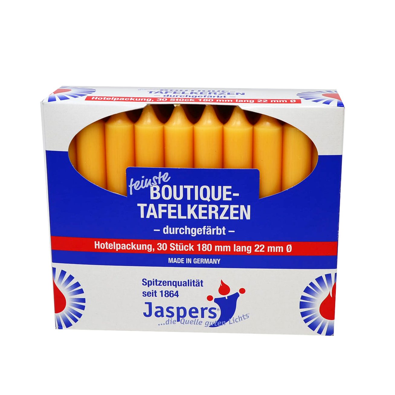 Jaspers Kerzen Tafelkerze Boutique-Kerzen Hotelpackung sahara 30er Pack dur günstig online kaufen