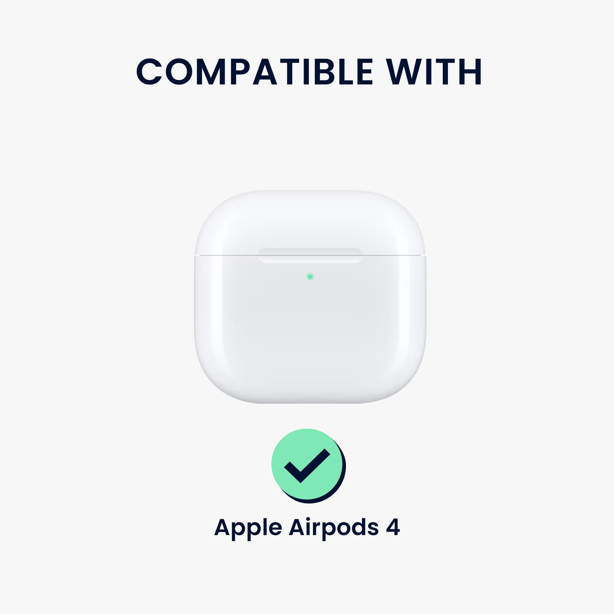 kwmobile Kopfhörer-Schutzhülle Hülle für Apple Airpods 4 Case mit Schlaufe, Silikon Schutzhülle mit Schlüsselanhänger - Kopfhörer Cover