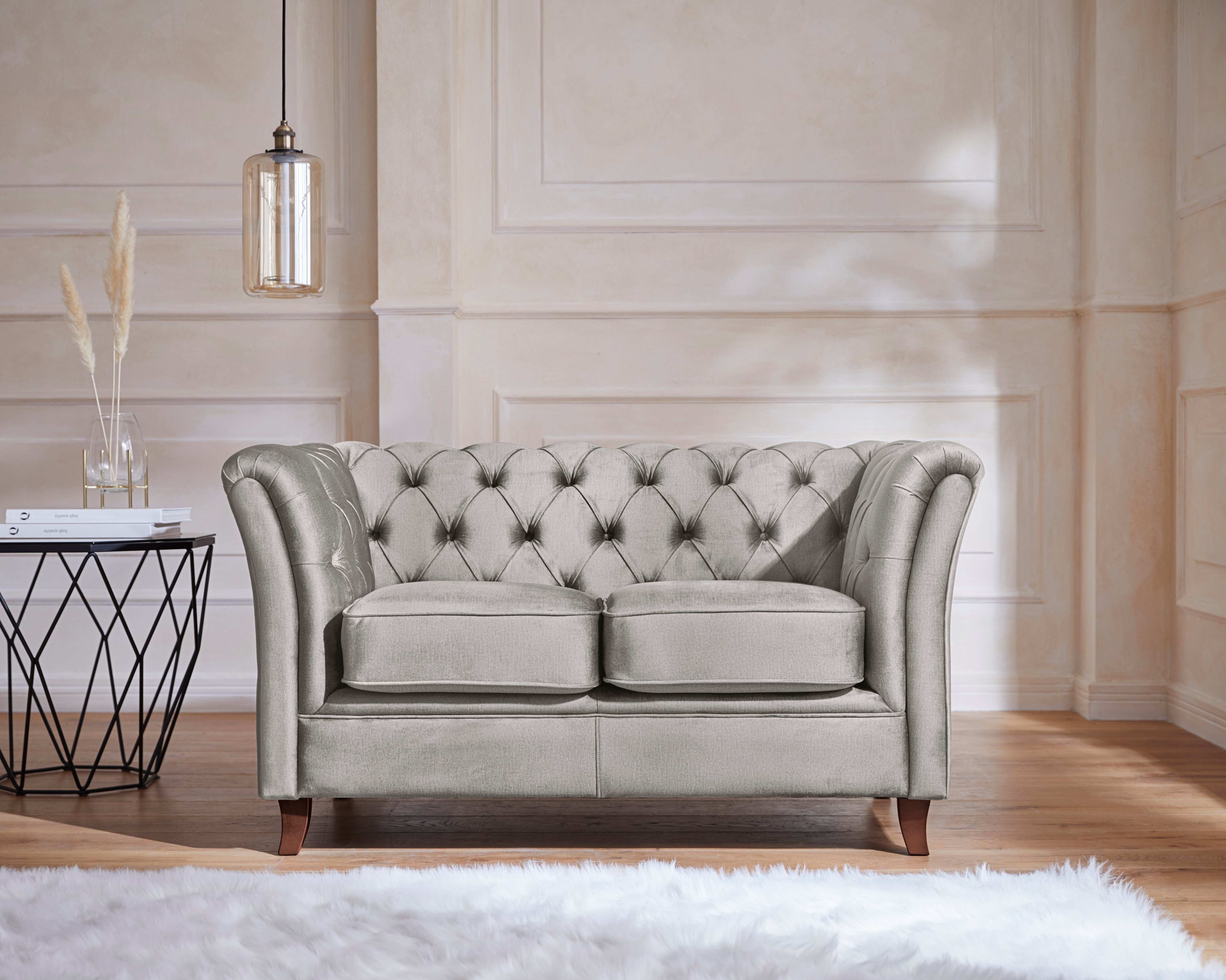 Home affaire Chesterfield-Sofa Reims, mit echter Chesterfield-Knopfheftung, hochwertige Verarbeitung