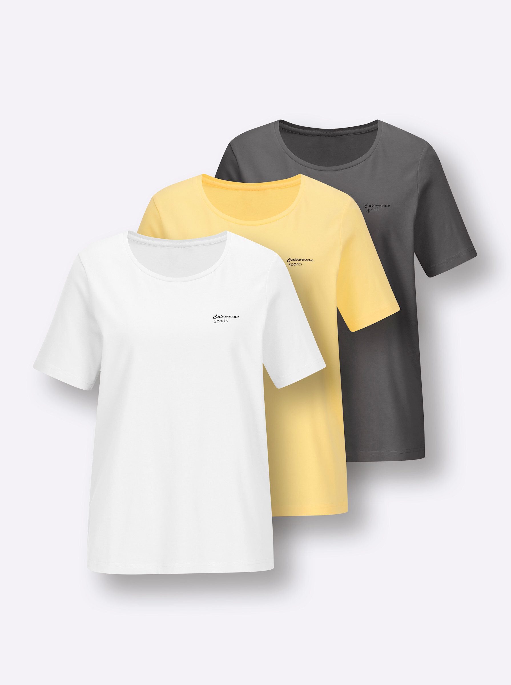 Trainingsshirt Dreierpack Shirts Kurzarm