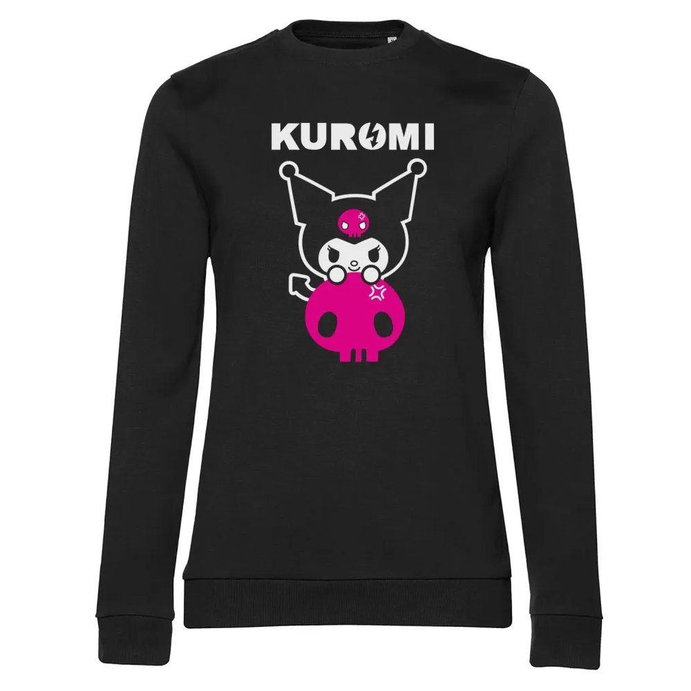 Hello Kitty Rundhalspullover Kuromi Pink Patch Girly Sweatshirt