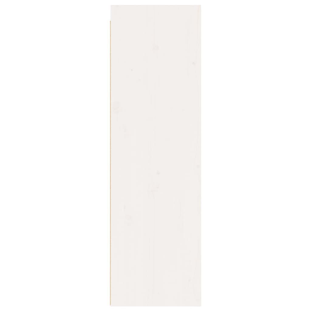 Massivholz Schränkchen 30x30x100 Regal vidaXL Wandschrank Kiefer Weiß cm