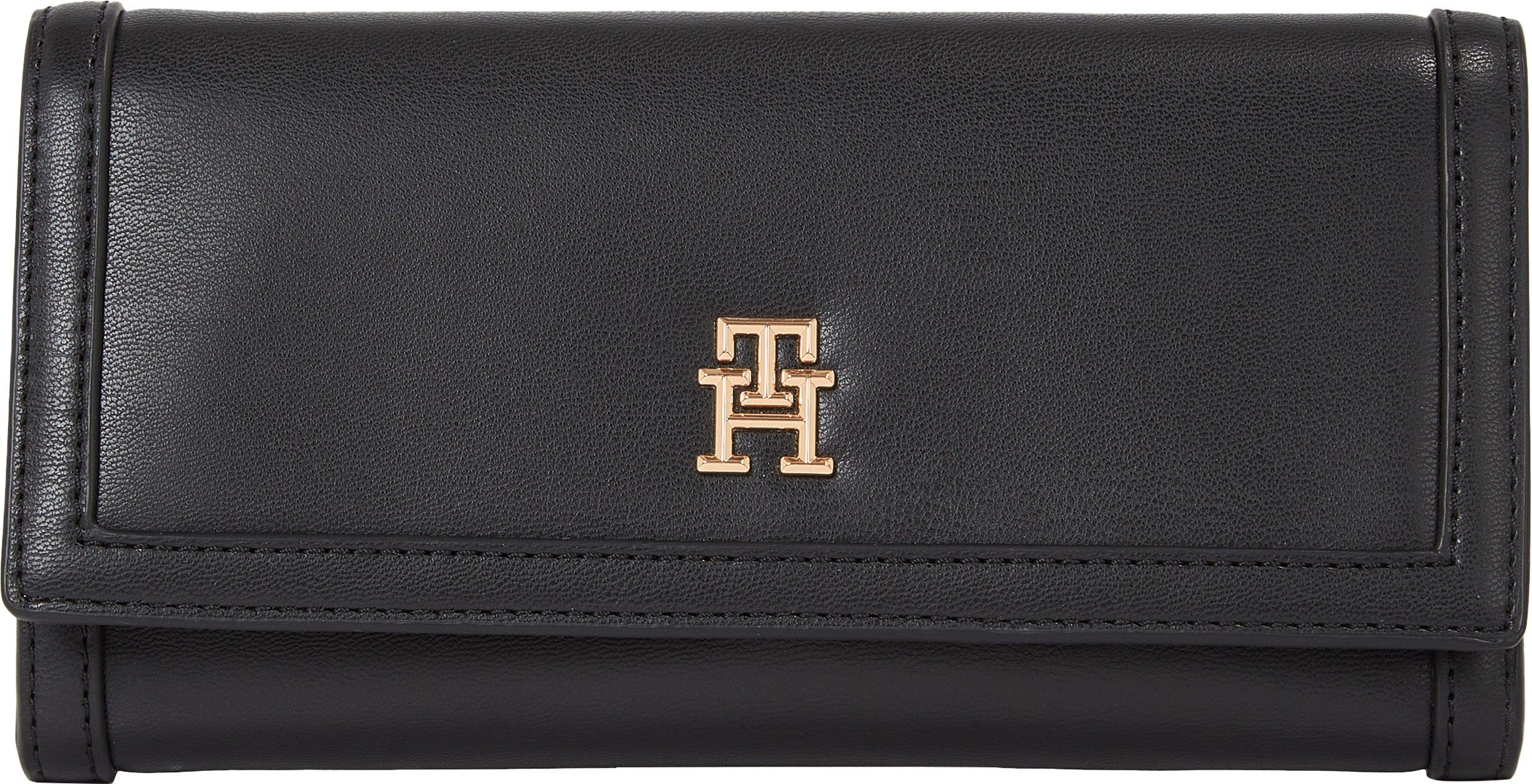 CITY TH L Hilfiger WALLET, Geldbörse FLAP Details mit Tommy COMPACT goldenen