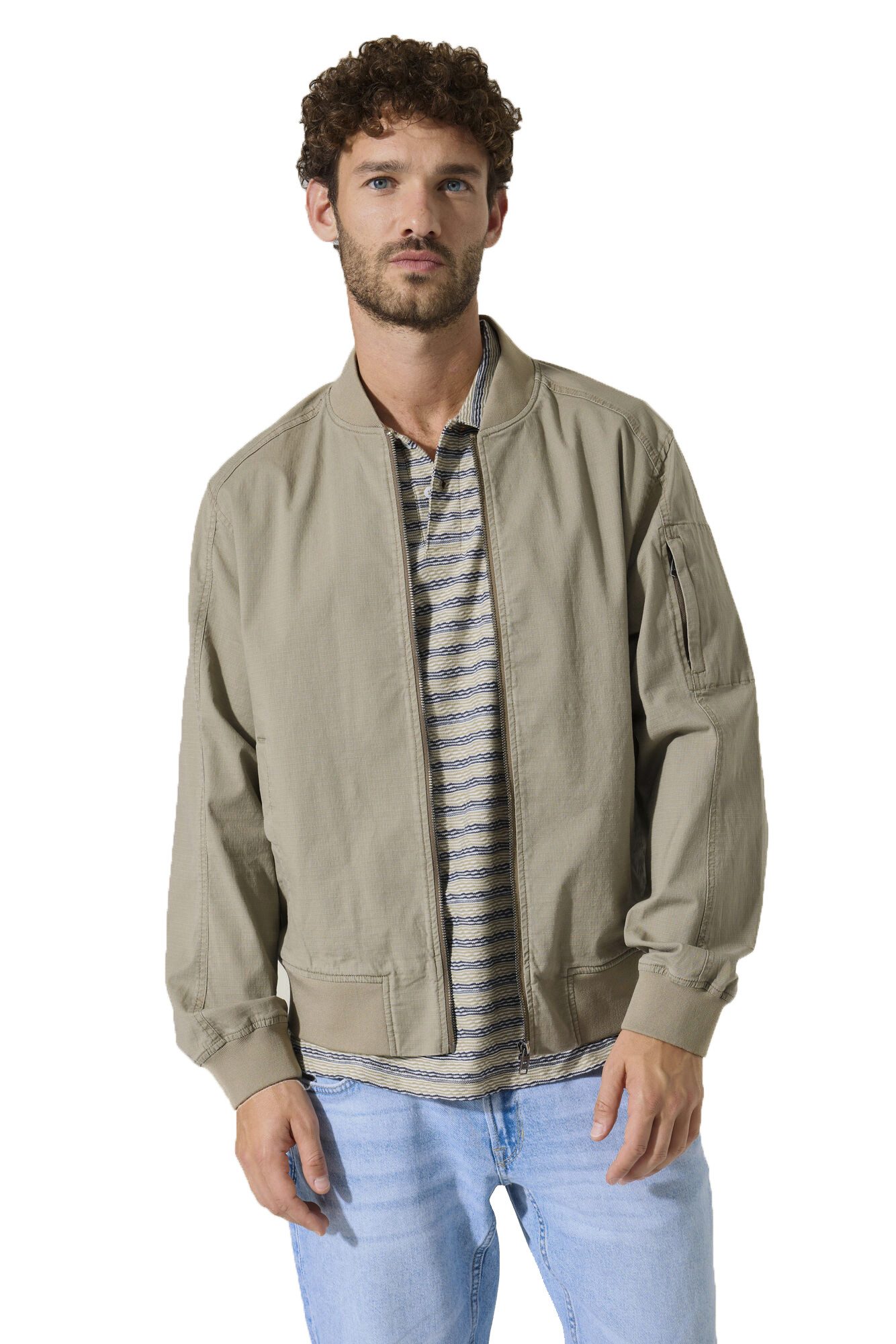 Garcia Blouson Garcia Herren Sommerjacke - olive (1-St)