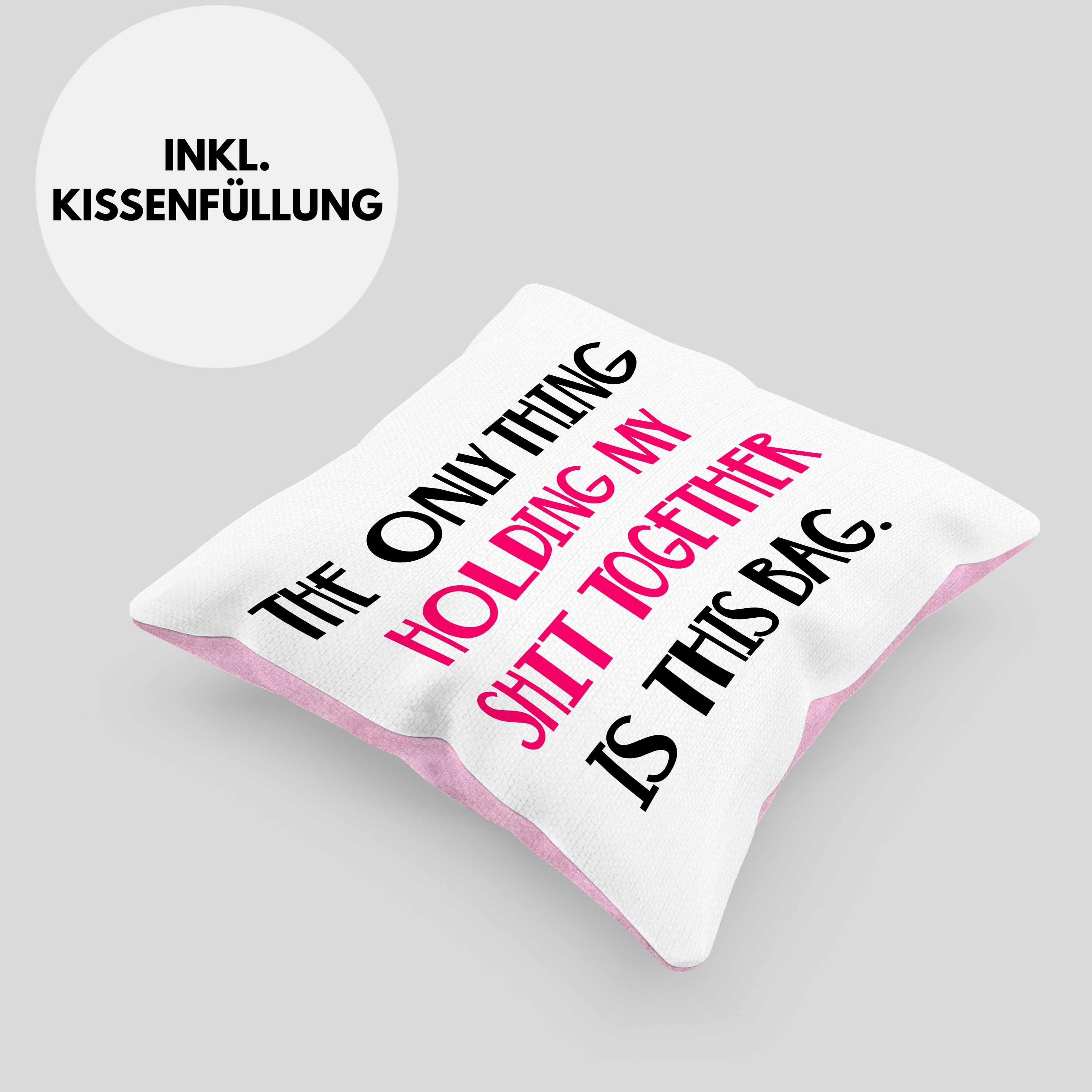 40x40 Kissen Lustige Dekokissen Füllung Geschenkidee Frauen Lustige Trendation Dekokissen Geschenk Mutter mit Mama - Rosa Spruch Trendation