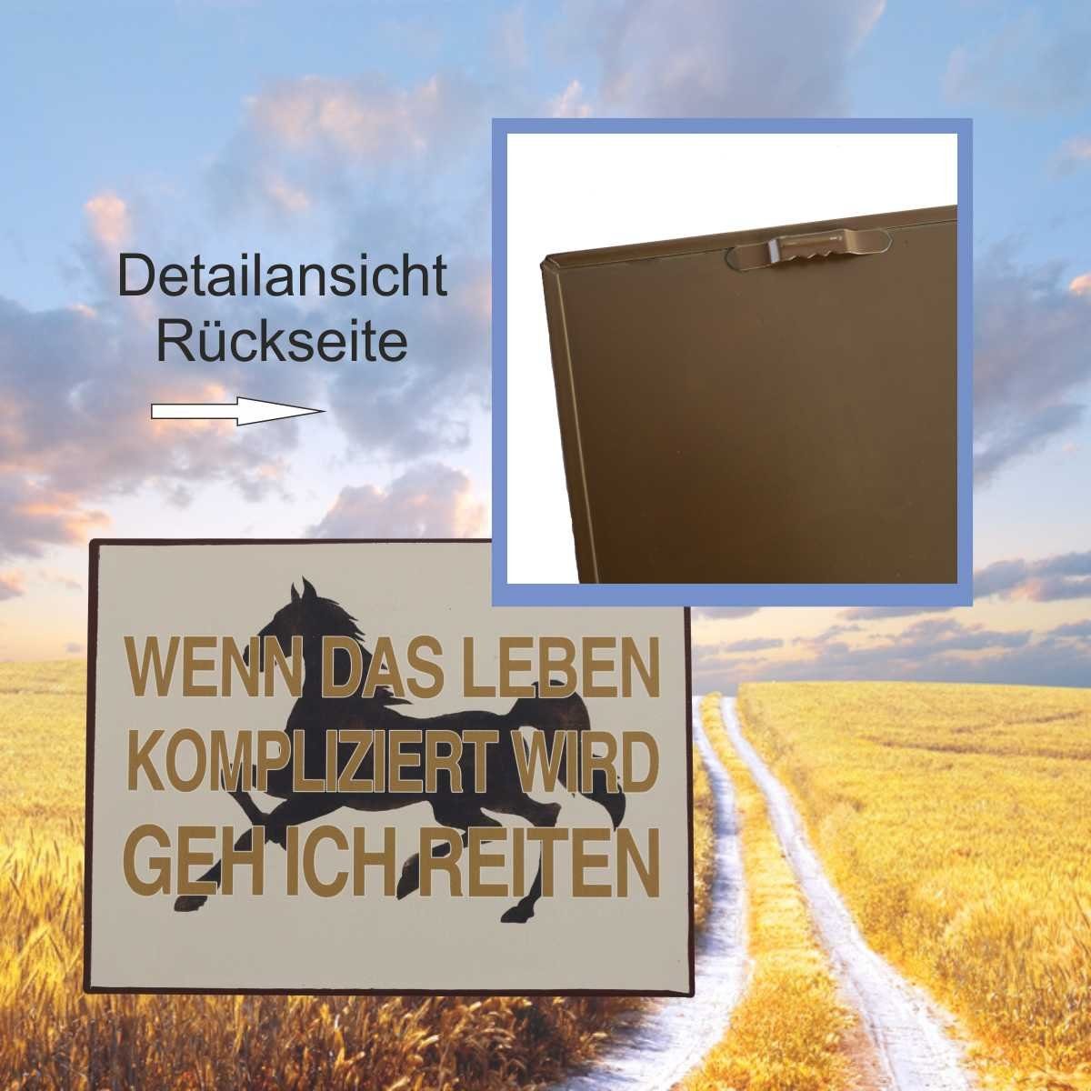 Lafinesse Metallschild LaFinesse - Metallschild Wenn das Leben kompliziert wird..., (Stück, 1 St)