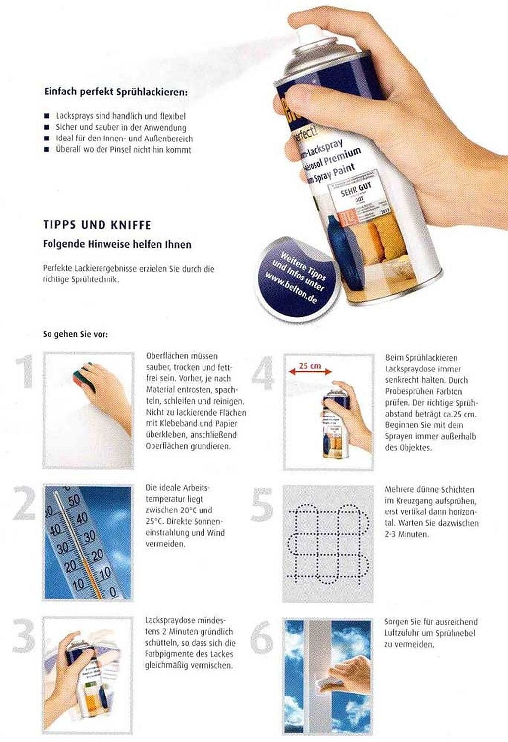belton Sprühfarbe Metallic Lackspray, Spraydose 400 ml, verschiedene Farben