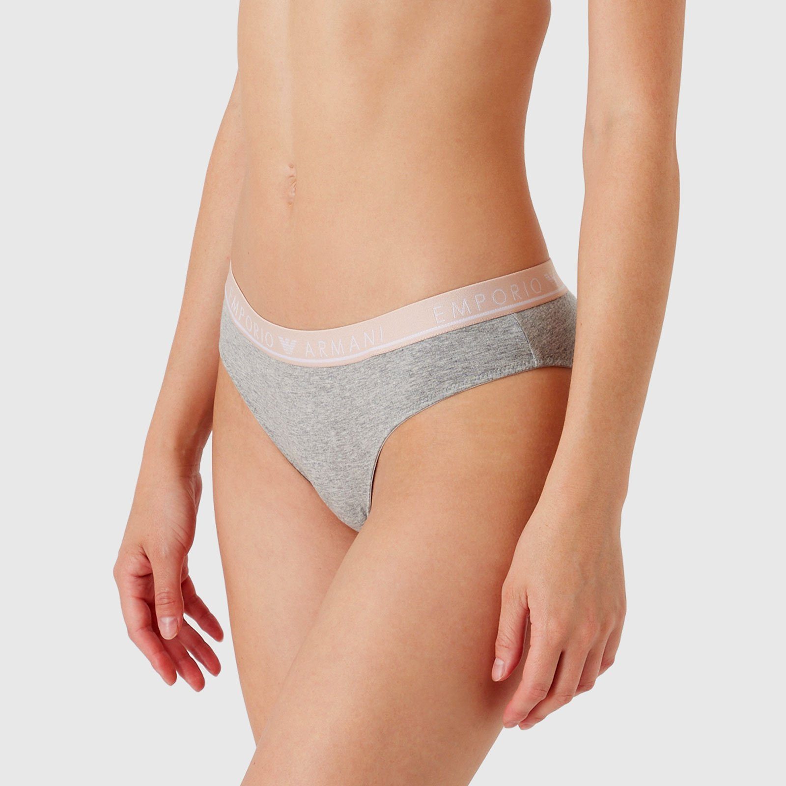 Emporio Armani Slip Brief Stretch Cotton (2-St., enthält 2 gleichfarbige Slips) mit umlaufenden Markenschriftzügen