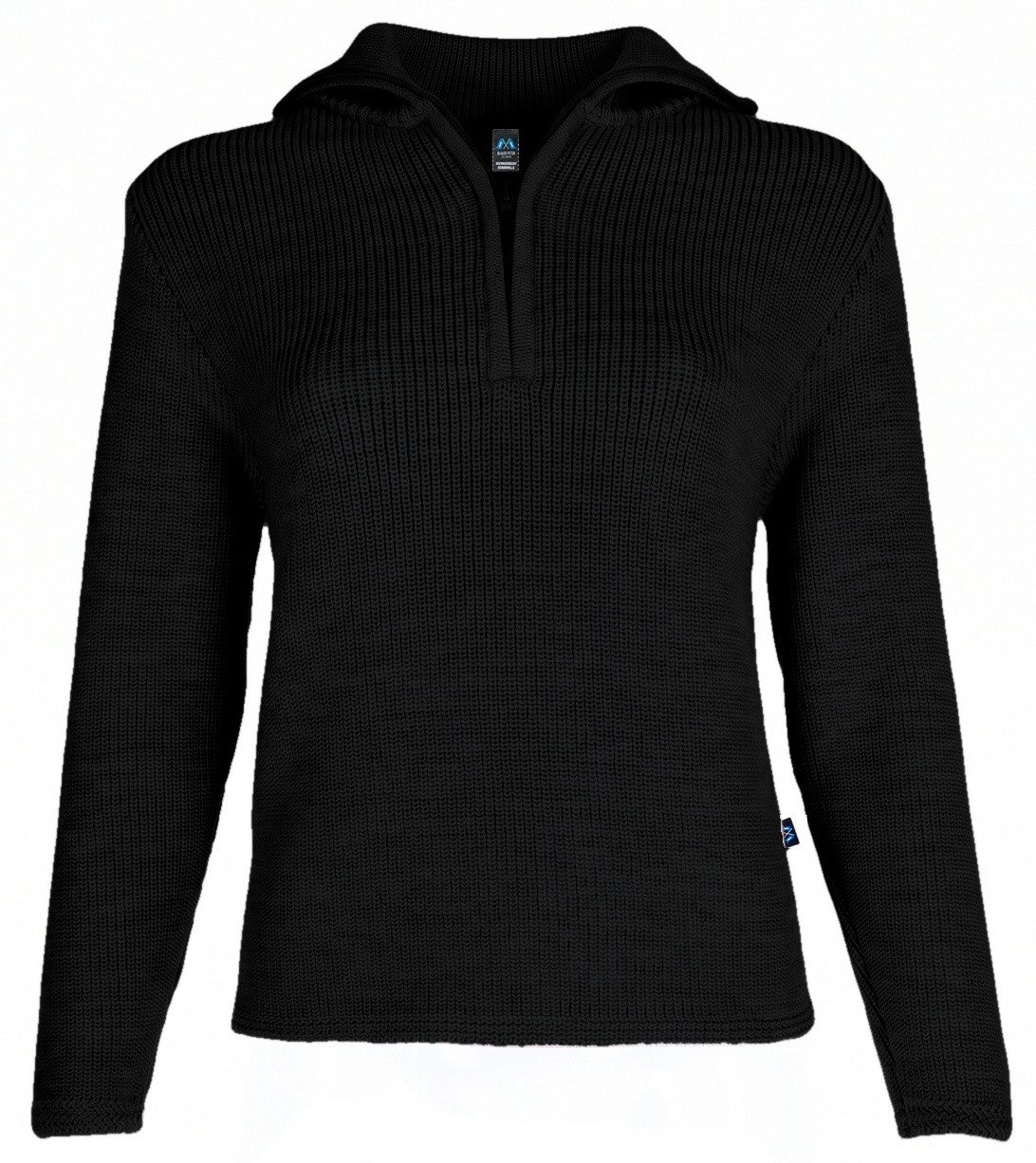 Blauer Peter Troyer für Damen aus Merino mit Reißverschluß