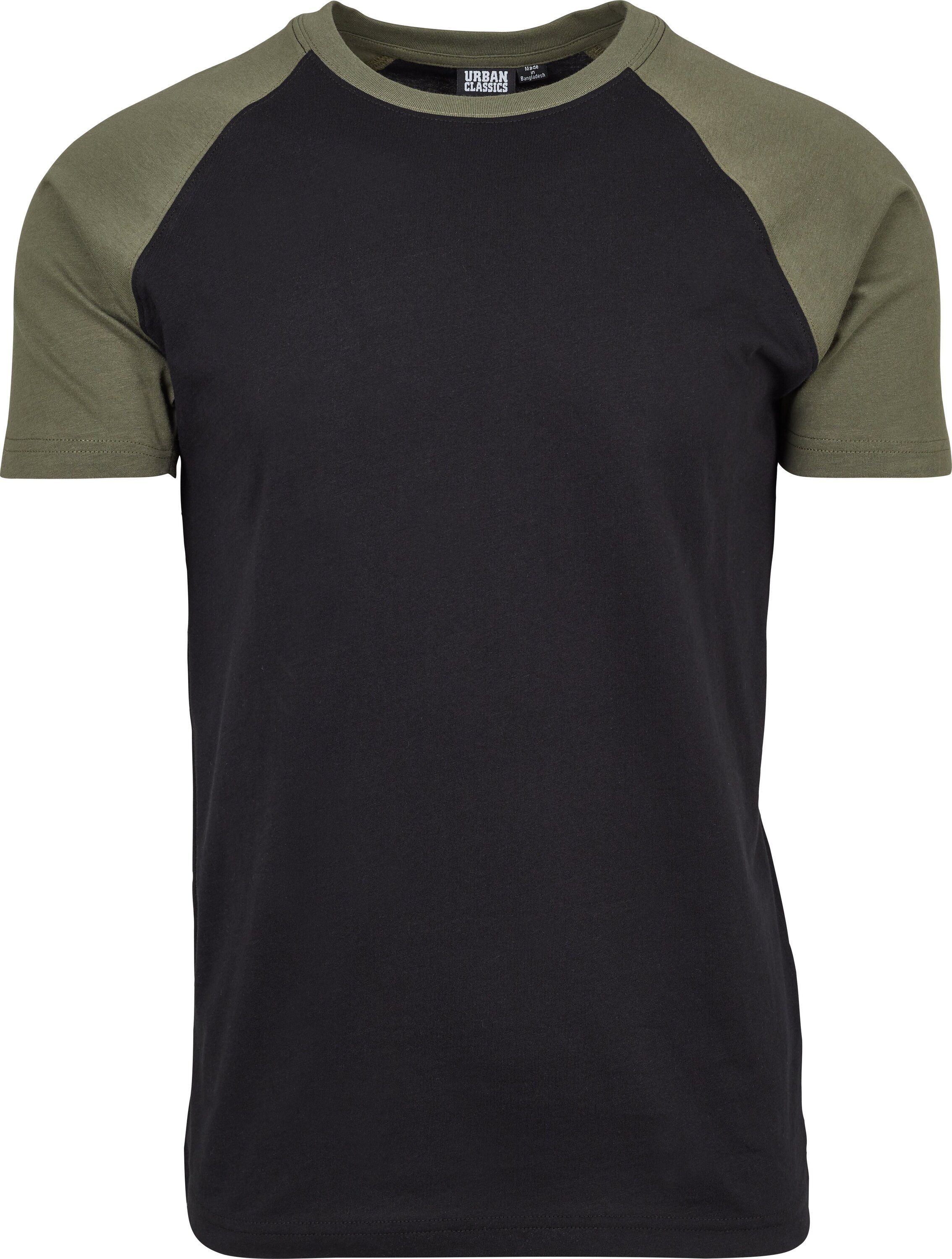 URBAN CLASSICS T-Shirt Herren Raglan Contrast Tee (1-tlg) black/