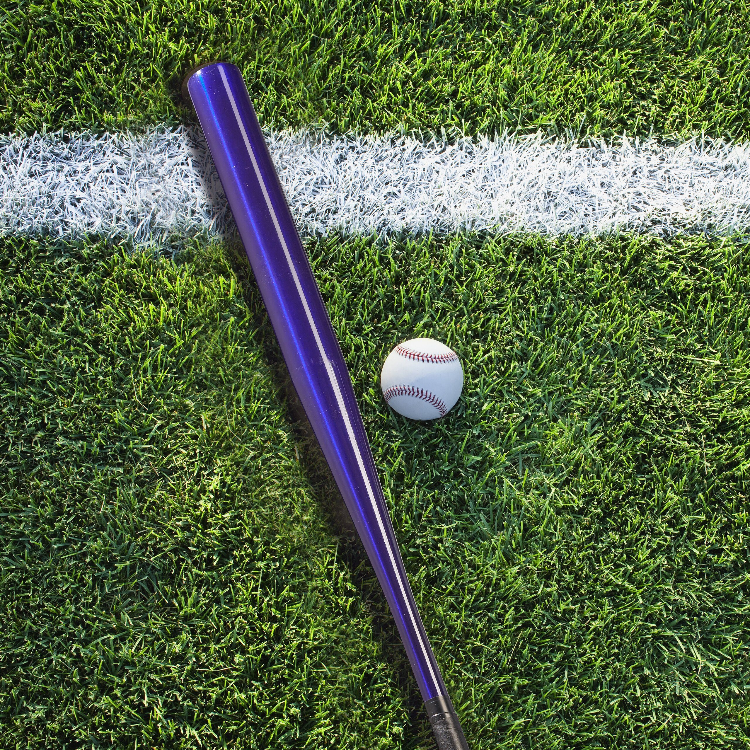 relaxdays Baseball Blauer Baseballschläger aus Aluminium