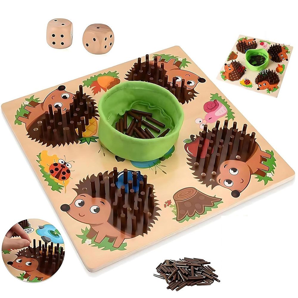 CLTYQ Lernspielzeug Holz Igel Steckspiel, Montessori Mathe-Spielzeug, Feinm günstig online kaufen