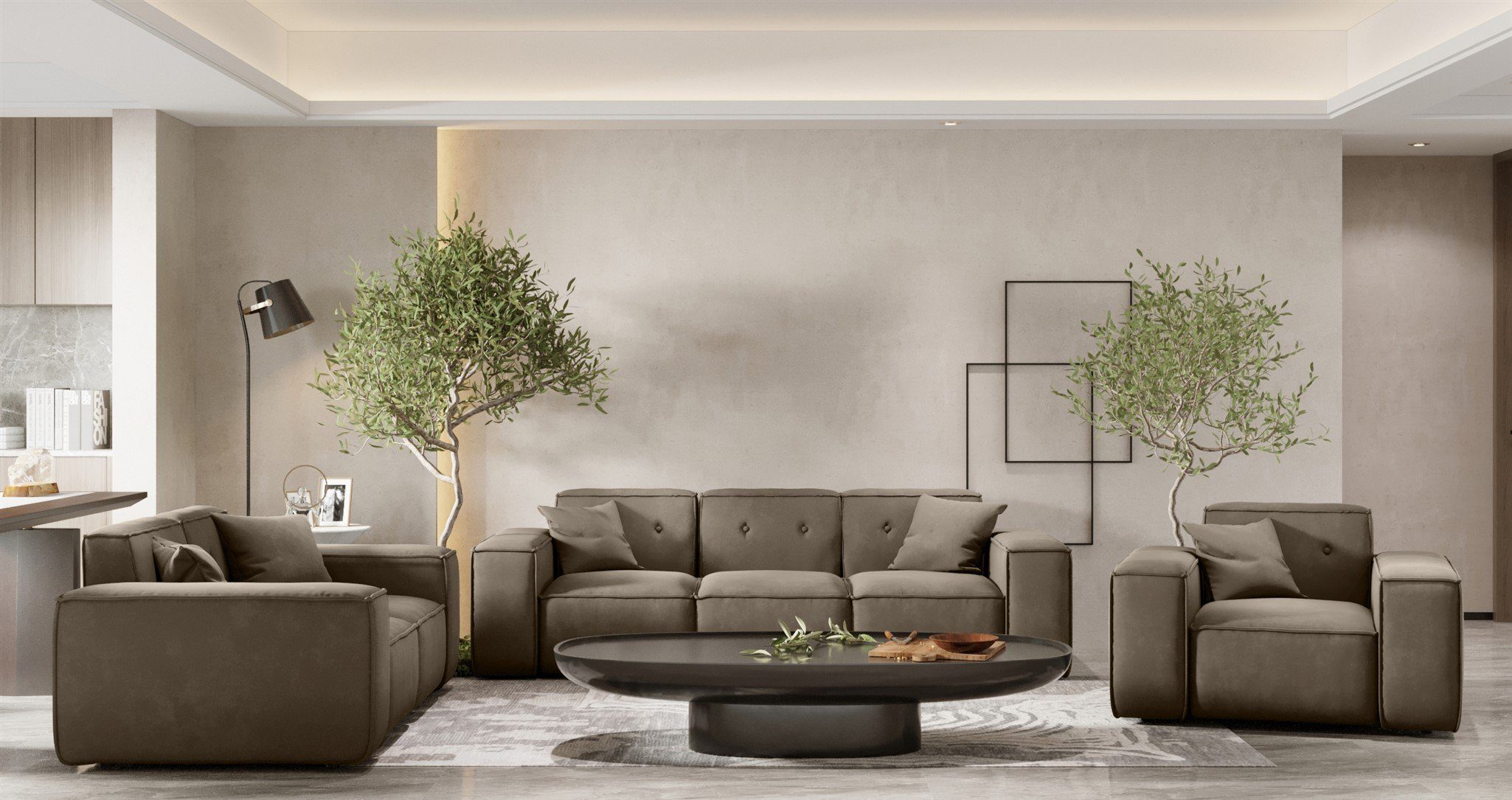 Fun Möbel Polstergarnitur Sofaset Designersofa CESINA günstig online kaufen