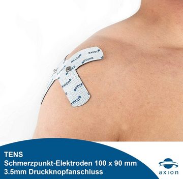 Axion Elektrodenpads passend zu Sanitas, Beurer, 100 x 90 mm, 3.5mm Druckknopfanschluss, patentierte Schmerzpunkt-Elektroden zur Schmerztherapie, 2 St.,selbstklebende TENS EMS Elektroden für TENS EMS Geräte