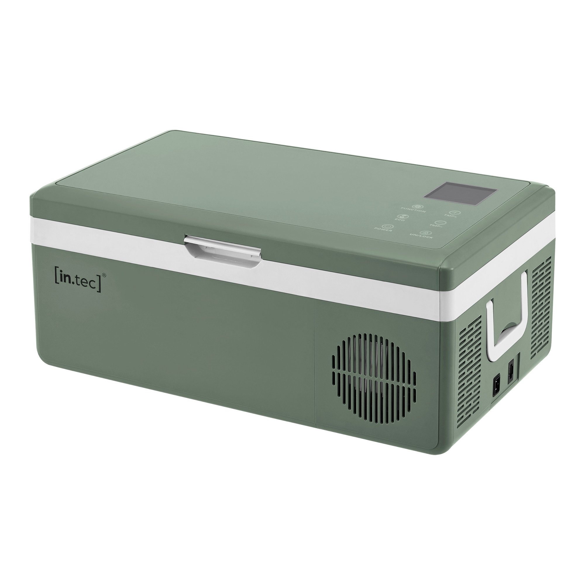 in.tec Kühlbox, »Arnesano« Autokühlschrank ABS-Kunststoff 15 L Army-Grün